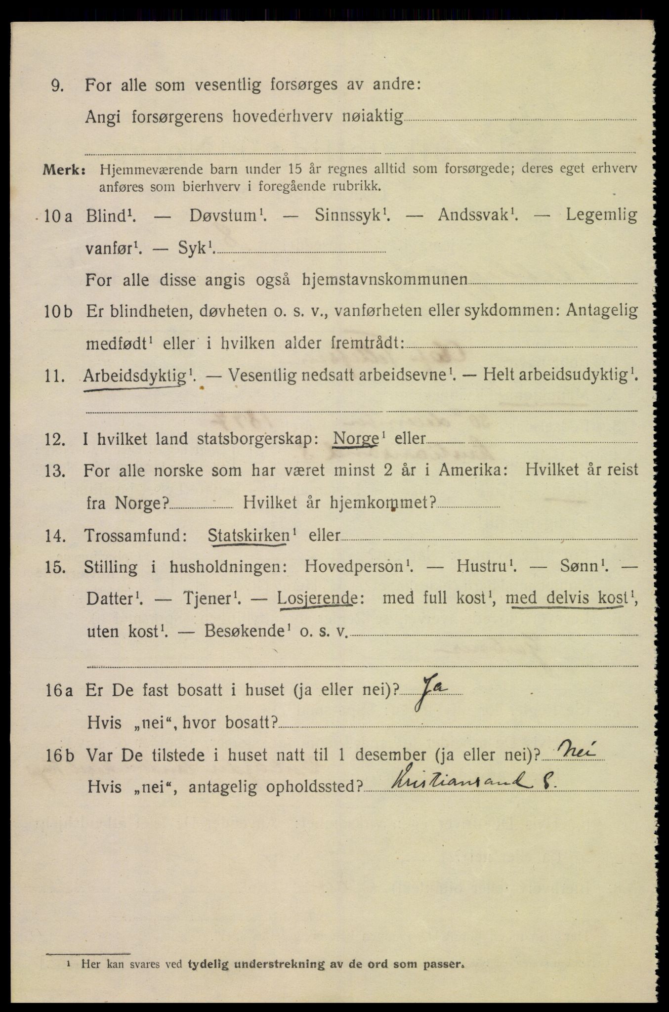 SAK, 1920 census for Flekkefjord, 1920, p. 4465