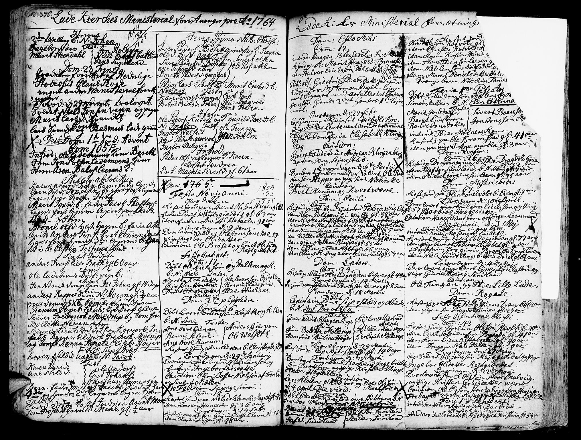 Ministerialprotokoller, klokkerbøker og fødselsregistre - Sør-Trøndelag, SAT/A-1456/606/L0275: Parish register (official) no. 606A01 /1, 1727-1780, p. 376-377