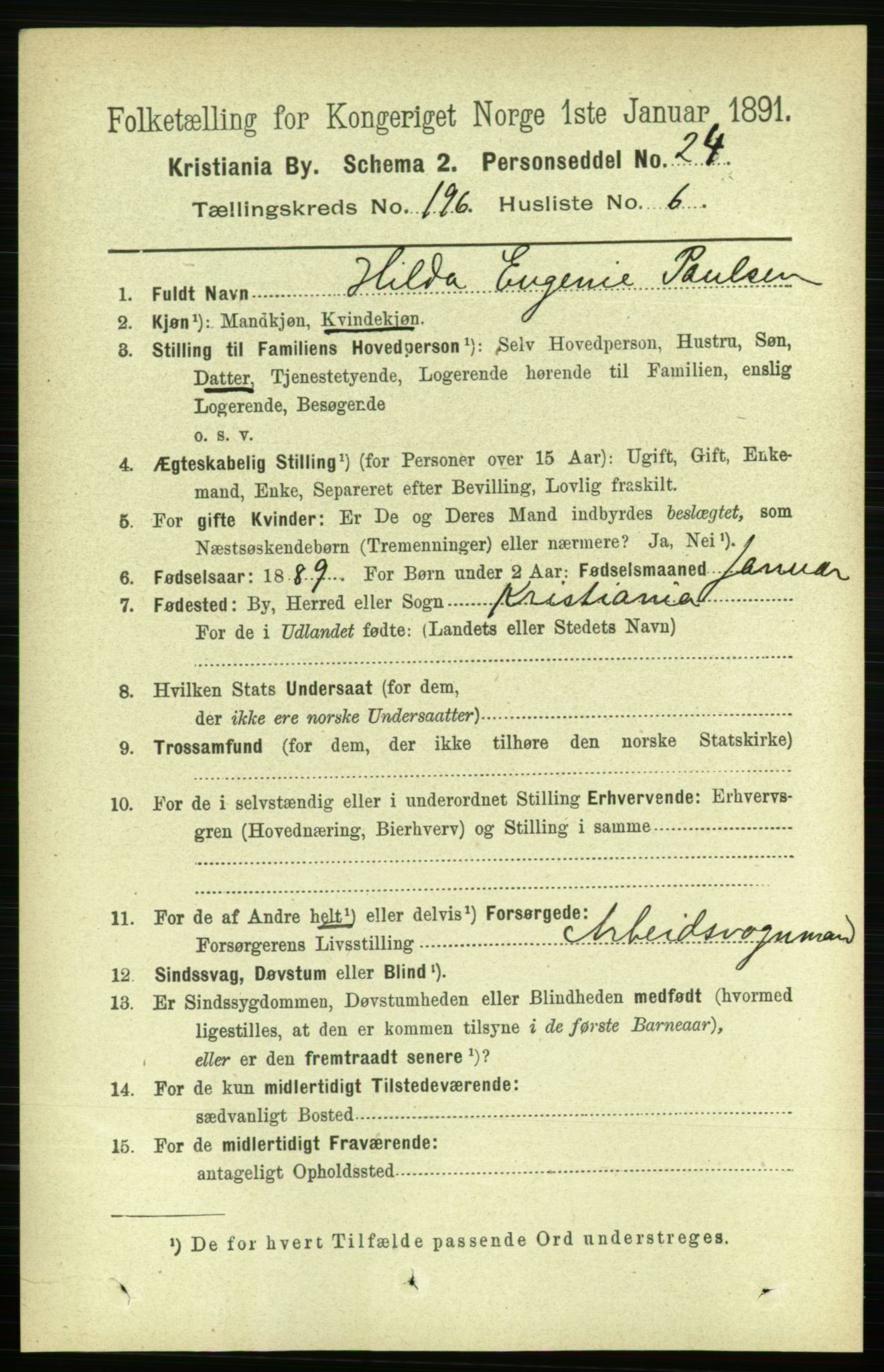 RA, 1891 census for 0301 Kristiania, 1891, p. 118403