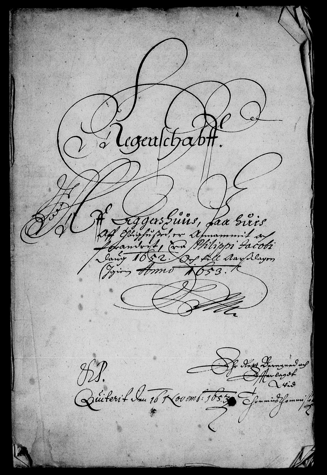 Rentekammeret inntil 1814, Reviderte regnskaper, Lensregnskaper, AV/RA-EA-5023/R/Rb/Rba/L0214: Akershus len, 1651-1653