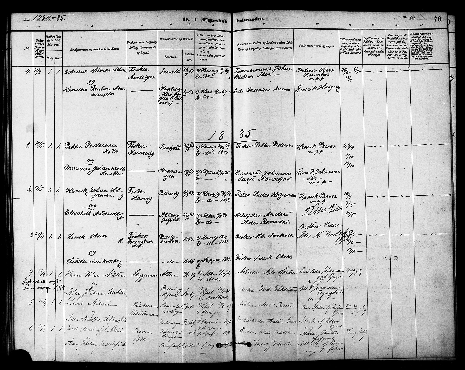 Loppa sokneprestkontor, SATØ/S-1339/H/Ha/L0007kirke: Parish register (official) no. 7, 1879-1889, p. 76