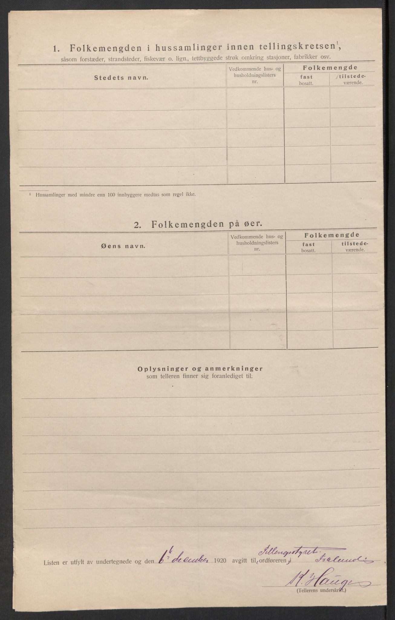 SAK, 1920 census for Froland, 1920, p. 38