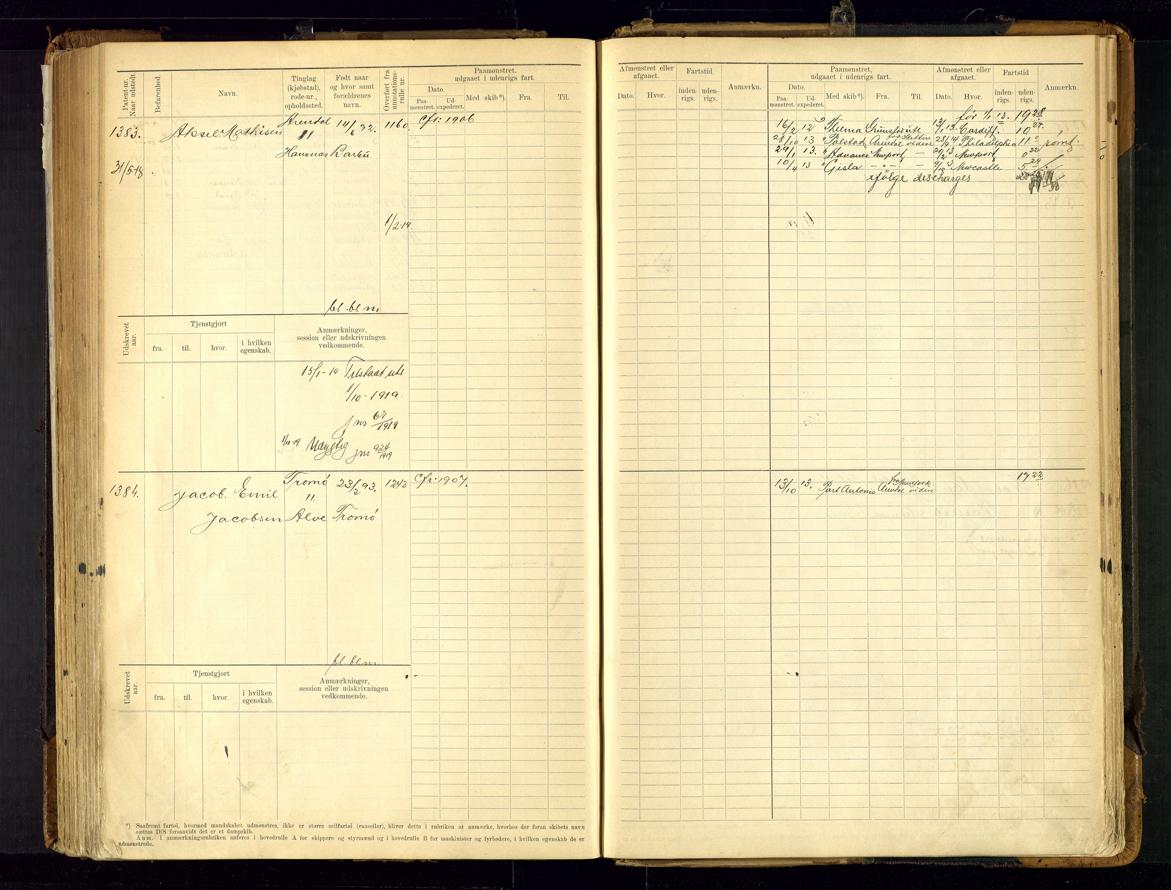 Arendal mønstringskrets, SAK/2031-0012/F/Fb/L0021: Hovedrulle A nr 969-1465, S-19, 1910-1914, p. 212