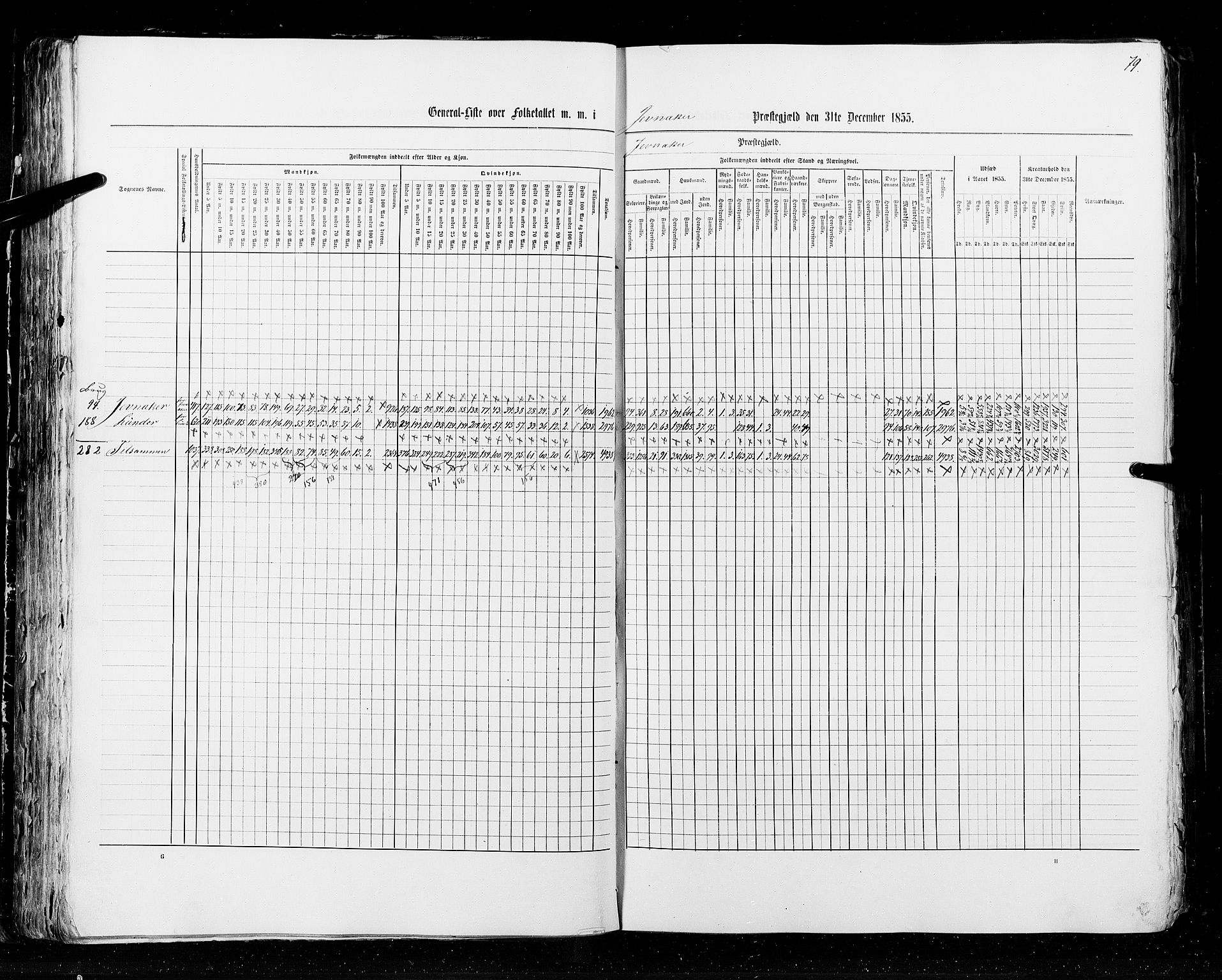 RA, Census 1855, vol. 2: Kristians amt, Buskerud amt og Jarlsberg og Larvik amt, 1855, p. 79