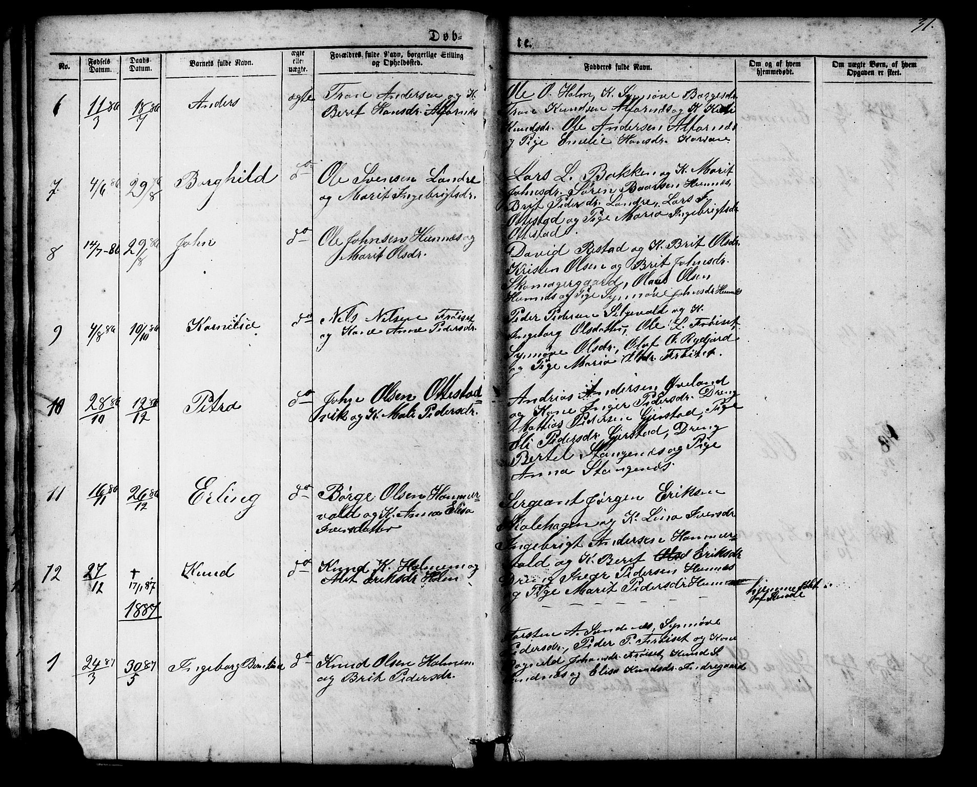 Ministerialprotokoller, klokkerbøker og fødselsregistre - Møre og Romsdal, SAT/A-1454/548/L0614: Parish register (copy) no. 548C02, 1867-1917, p. 31