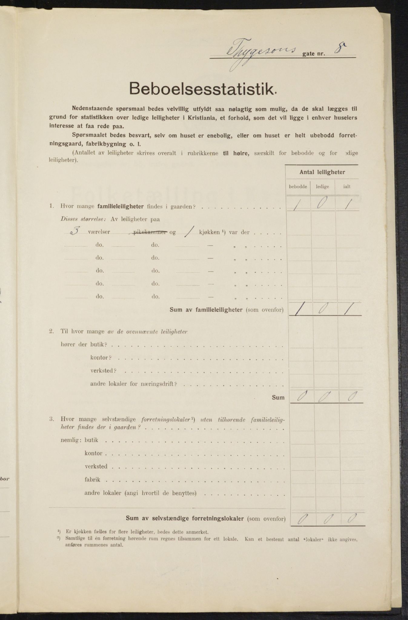 OBA, Municipal Census 1914 for Kristiania, 1914, p. 112245