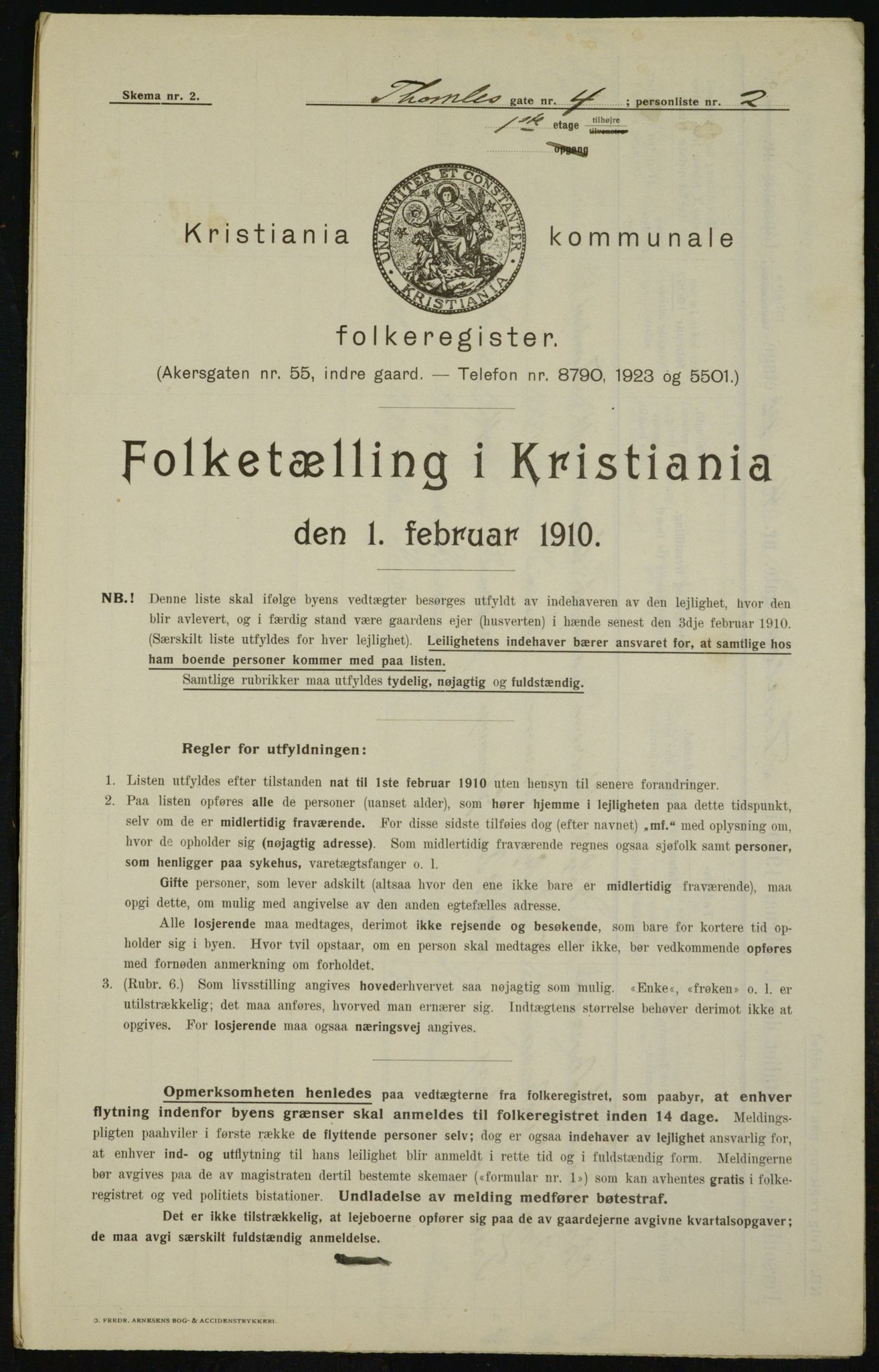 OBA, Municipal Census 1910 for Kristiania, 1910, p. 103661