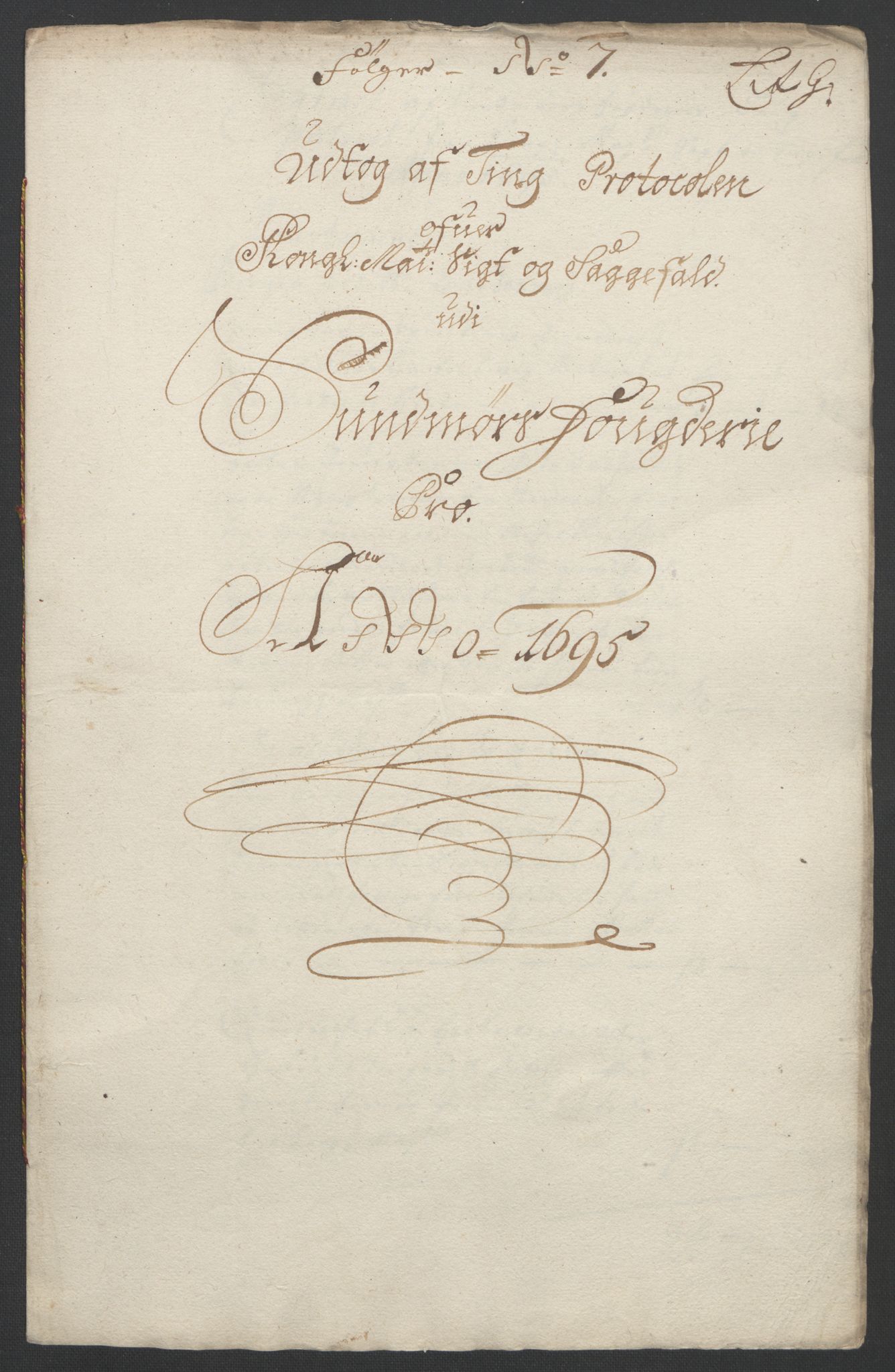 Rentekammeret inntil 1814, Reviderte regnskaper, Fogderegnskap, AV/RA-EA-4092/R54/L3555: Fogderegnskap Sunnmøre, 1694-1695, p. 301