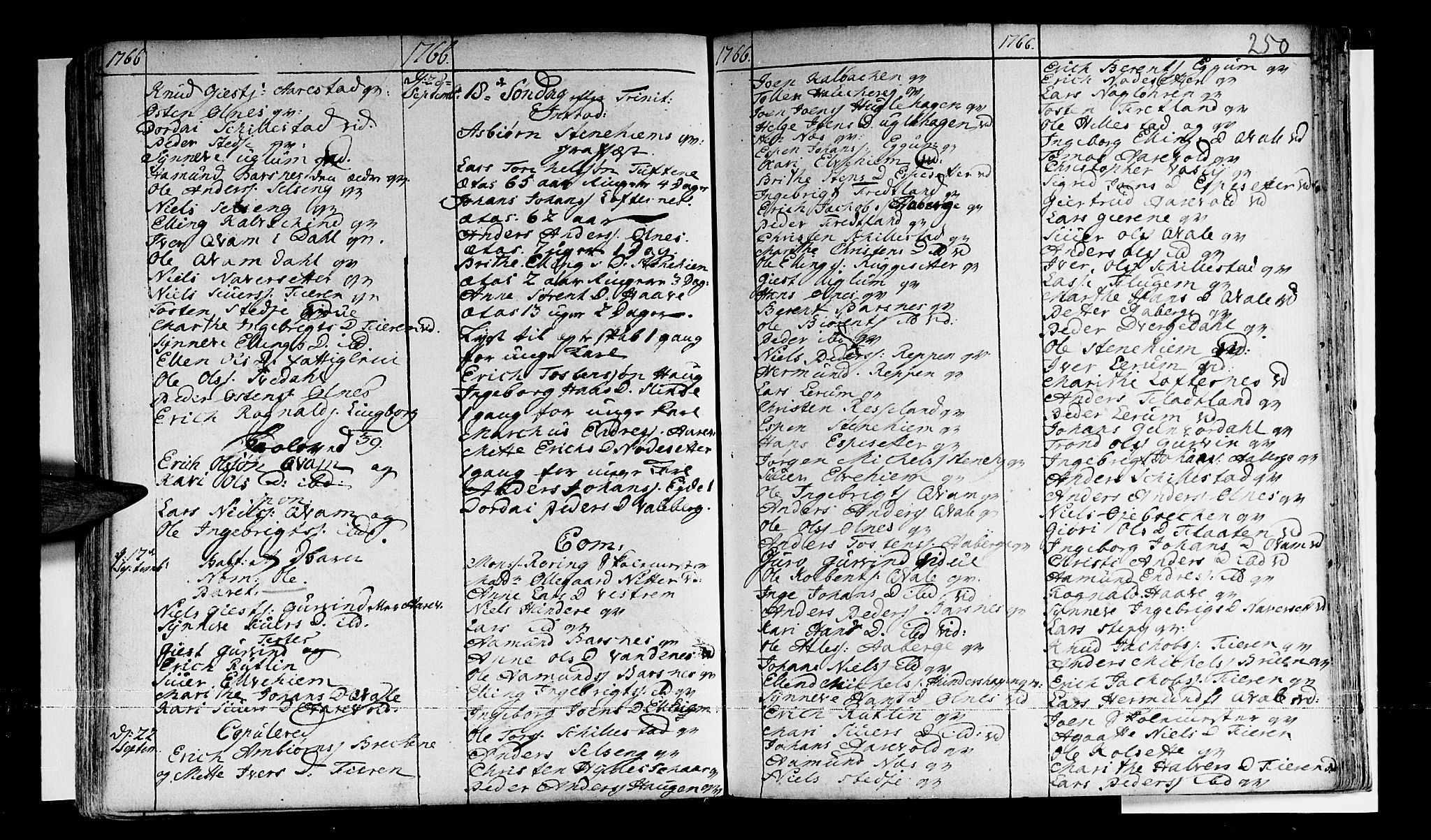 Sogndal sokneprestembete, AV/SAB-A-81301/H/Haa/Haaa/L0003: Parish register (official) no. A 3, 1747-1768, p. 250