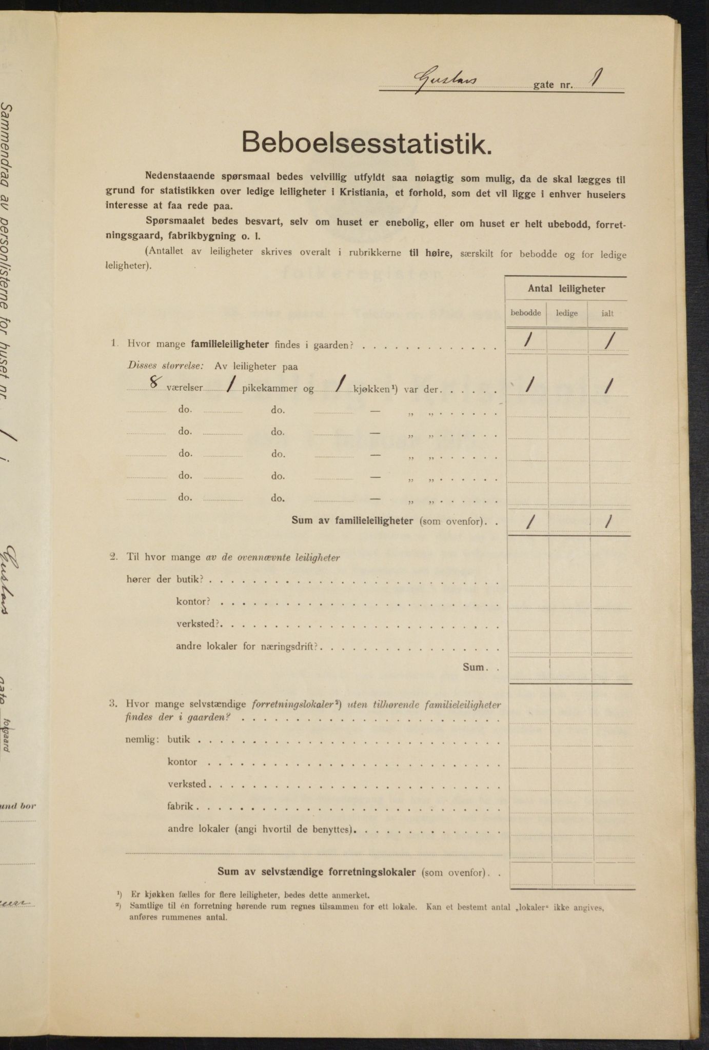 OBA, Municipal Census 1915 for Kristiania, 1915, p. 32035