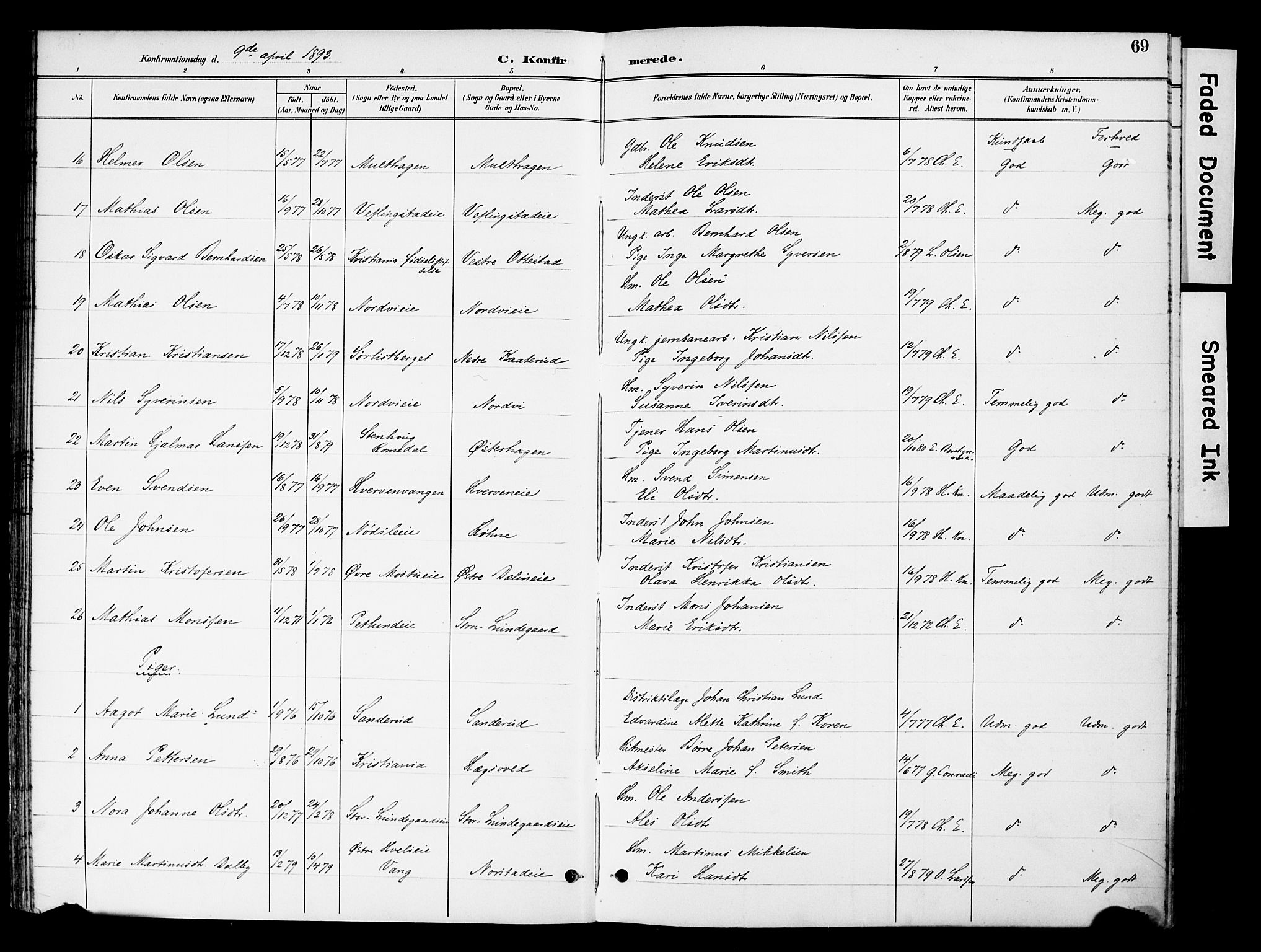 Stange prestekontor, AV/SAH-PREST-002/K/L0021: Parish register (official) no. 21, 1891-1902, p. 69