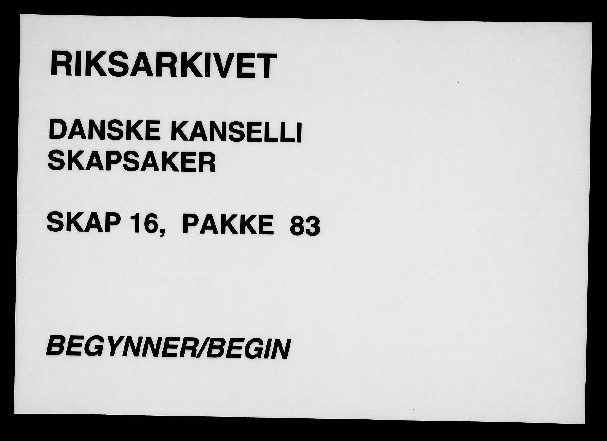 Danske Kanselli, Skapsaker, AV/RA-EA-4061/F/L0129: Skap 16, pakke 82-96, 1725-1806, p. 108