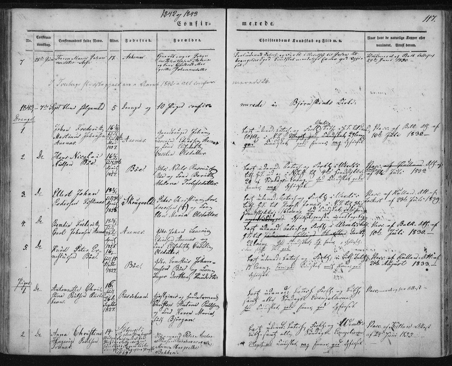 Ministerialprotokoller, klokkerbøker og fødselsregistre - Nordland, SAT/A-1459/897/L1396: Parish register (official) no. 897A04, 1842-1866, p. 117