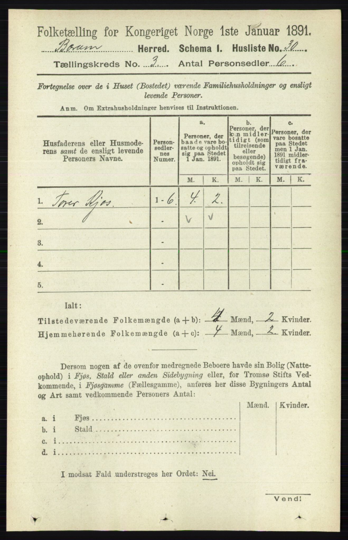 RA, 1891 census for 0219 Bærum, 1891, p. 1931
