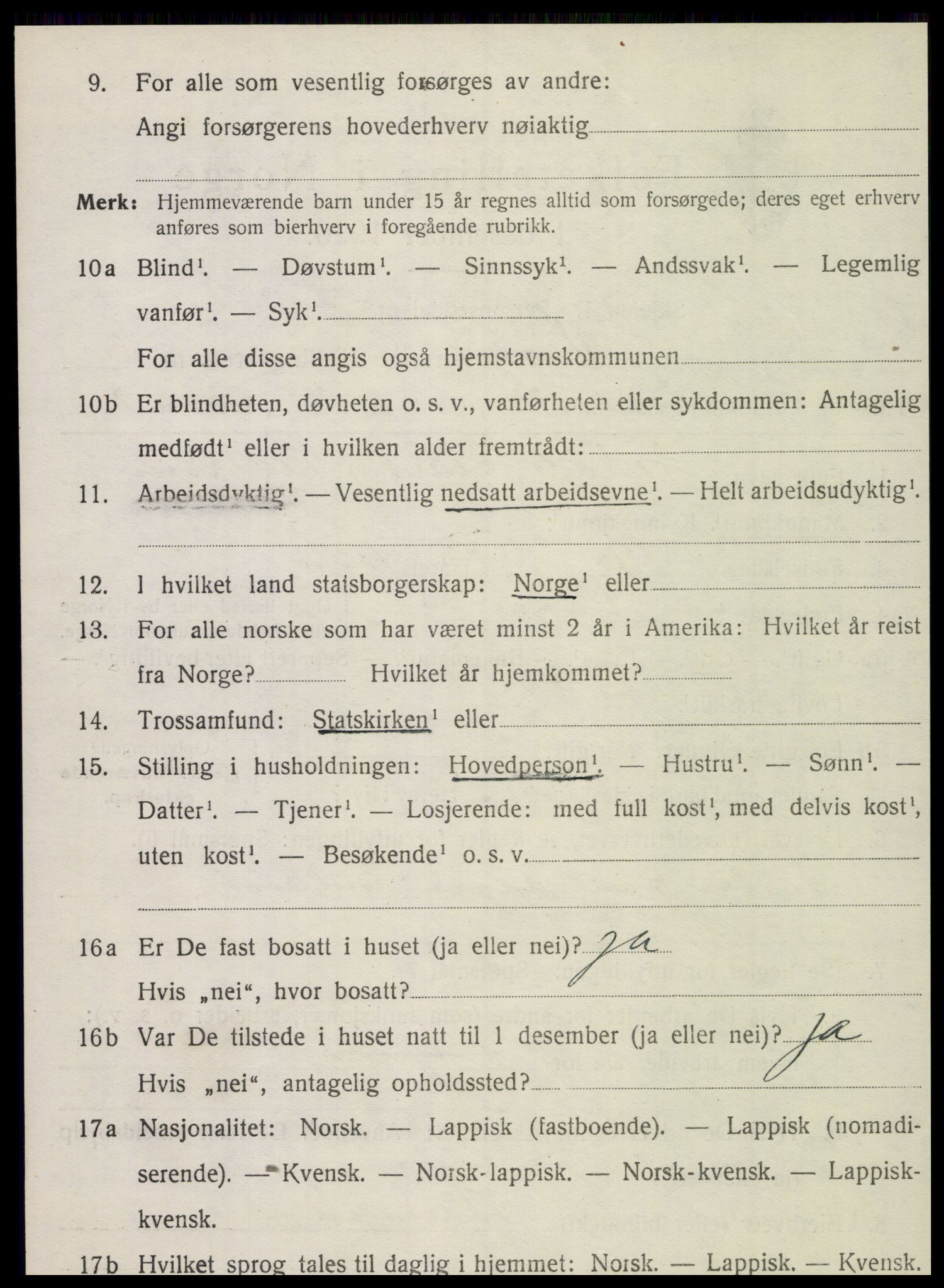 SAT, 1920 census for Vega, 1920, p. 1930