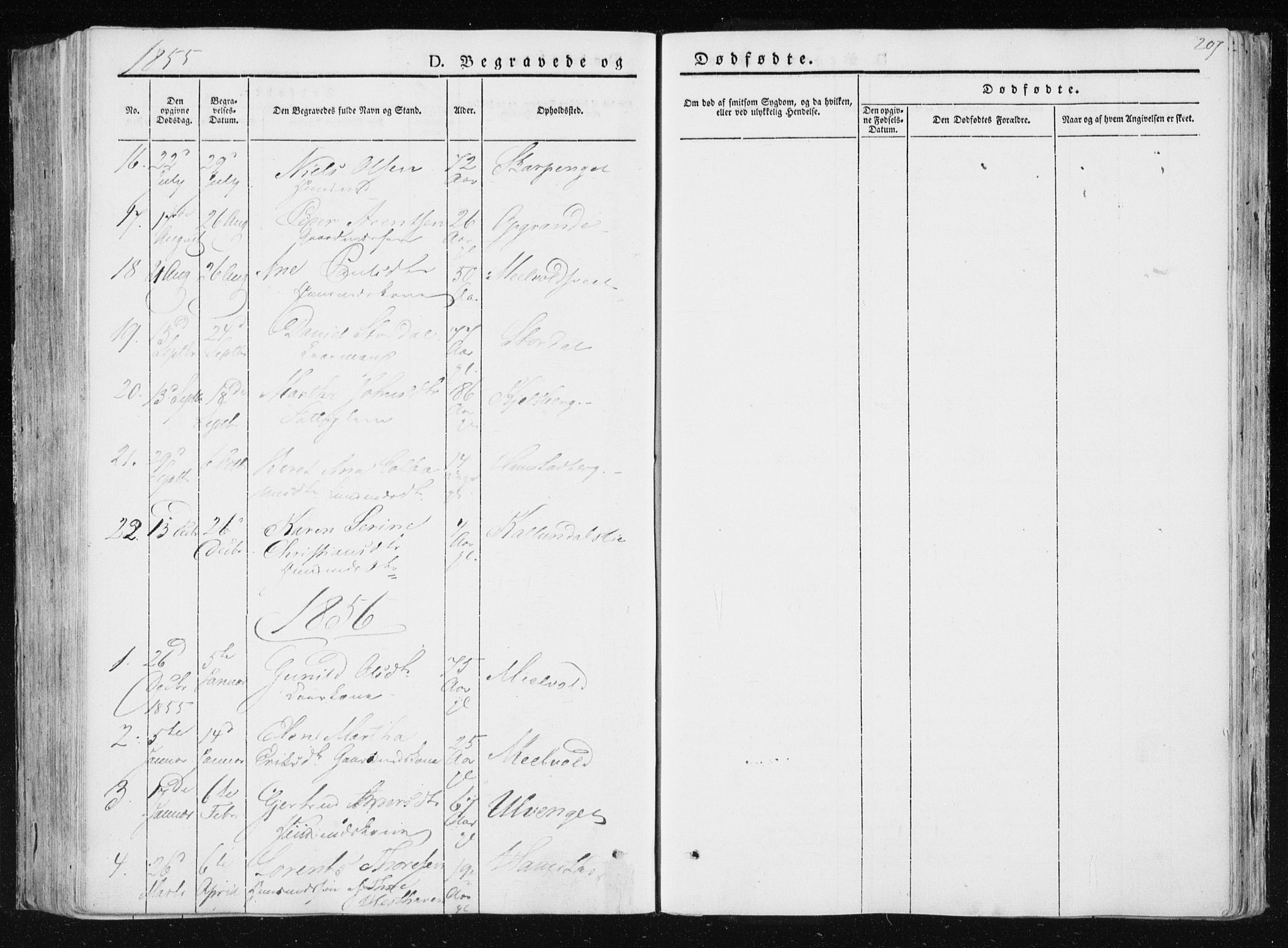 Ministerialprotokoller, klokkerbøker og fødselsregistre - Nord-Trøndelag, SAT/A-1458/733/L0323: Parish register (official) no. 733A02, 1843-1870, p. 207