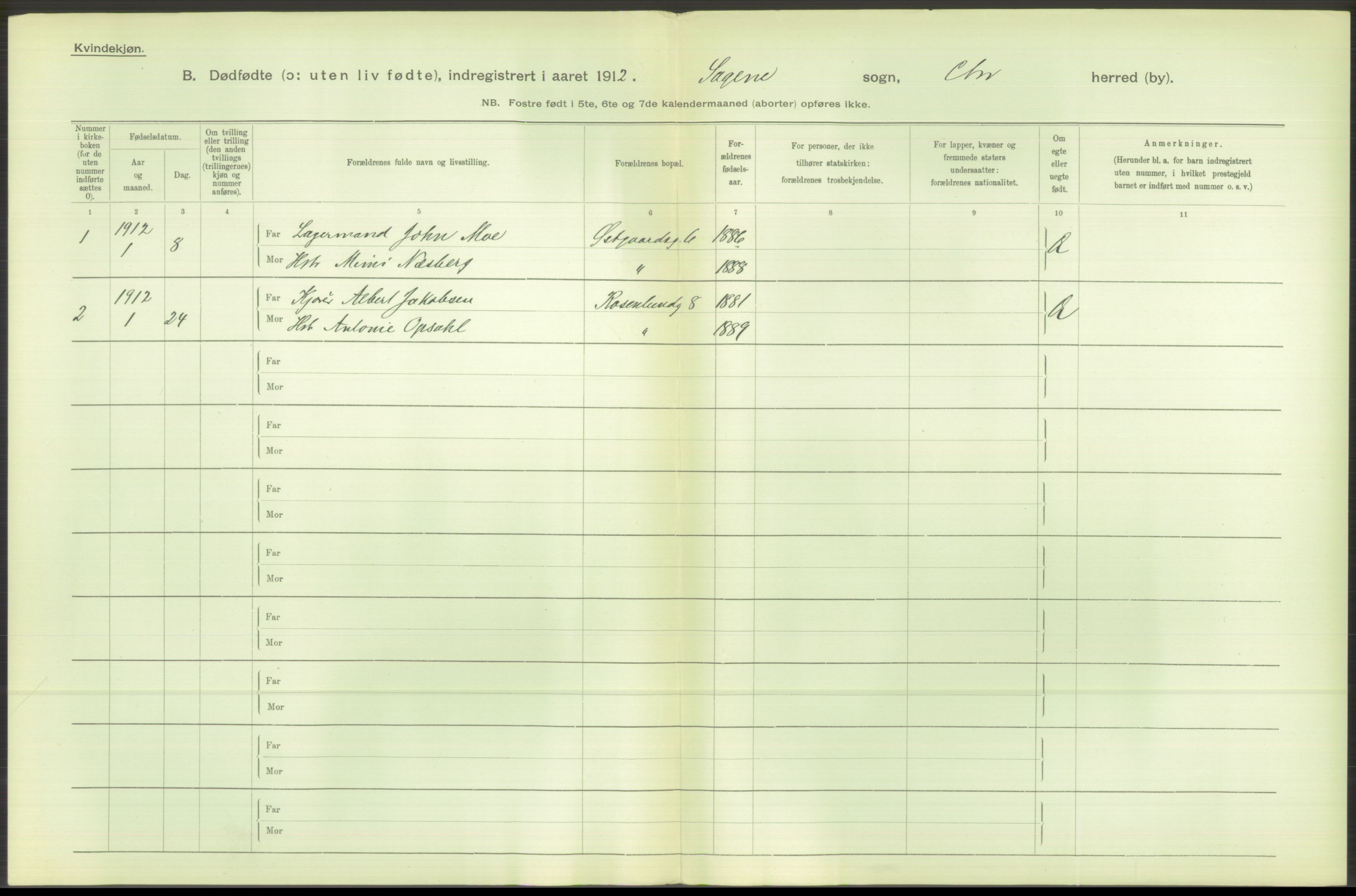 Statistisk sentralbyrå, Sosiodemografiske emner, Befolkning, RA/S-2228/D/Df/Dfb/Dfbb/L0010: Kristiania: Døde, dødfødte, 1912, p. 530