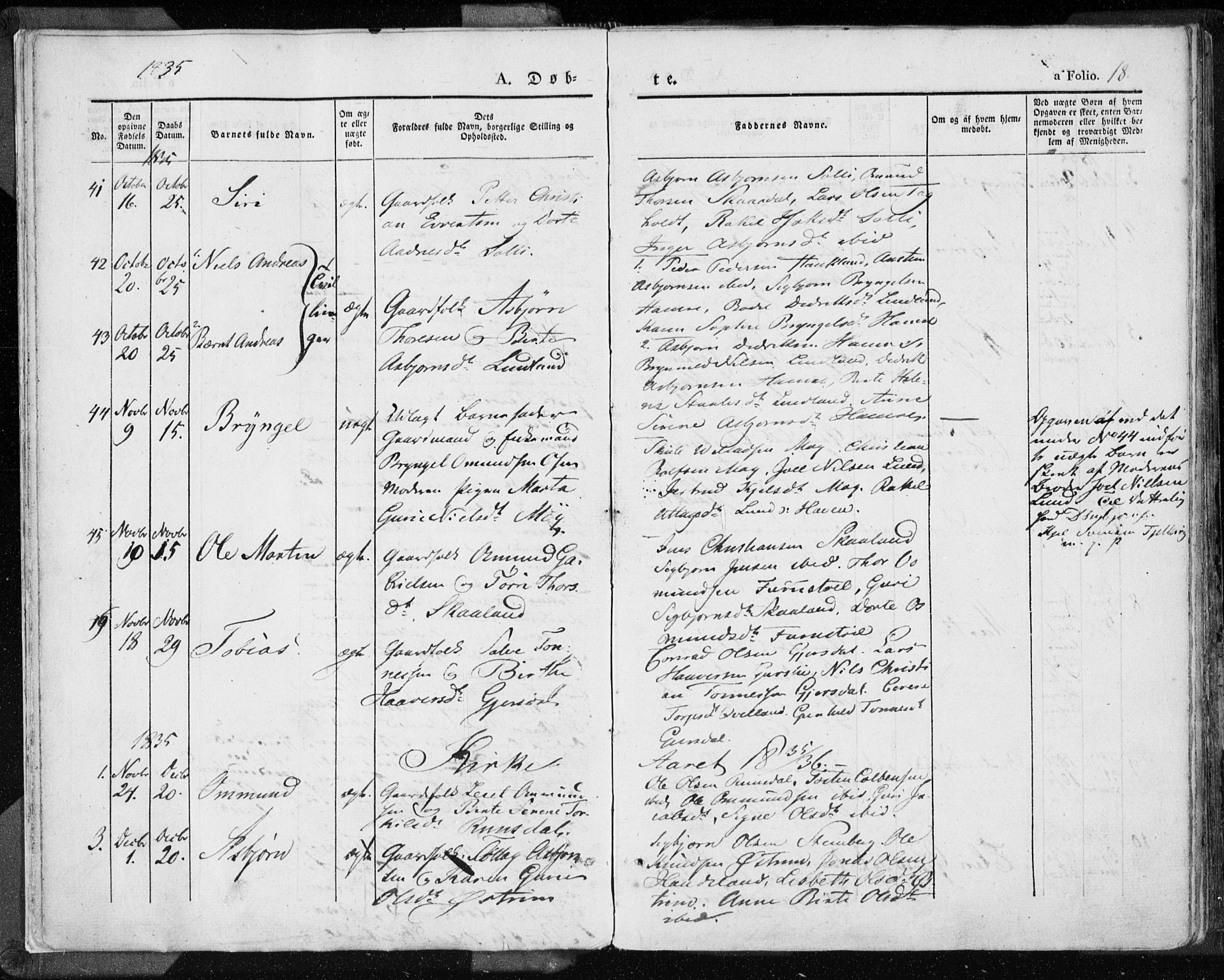 Lund sokneprestkontor, AV/SAST-A-101809/S06/L0007: Parish register (official) no. A 7.1, 1833-1854, p. 18