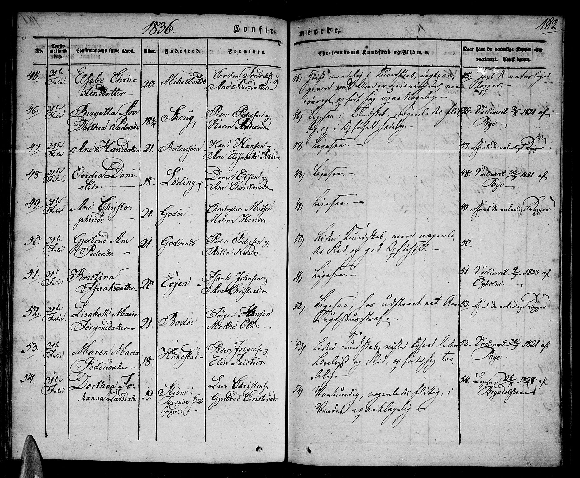 Ministerialprotokoller, klokkerbøker og fødselsregistre - Nordland, AV/SAT-A-1459/801/L0006: Parish register (official) no. 801A06, 1834-1845, p. 182