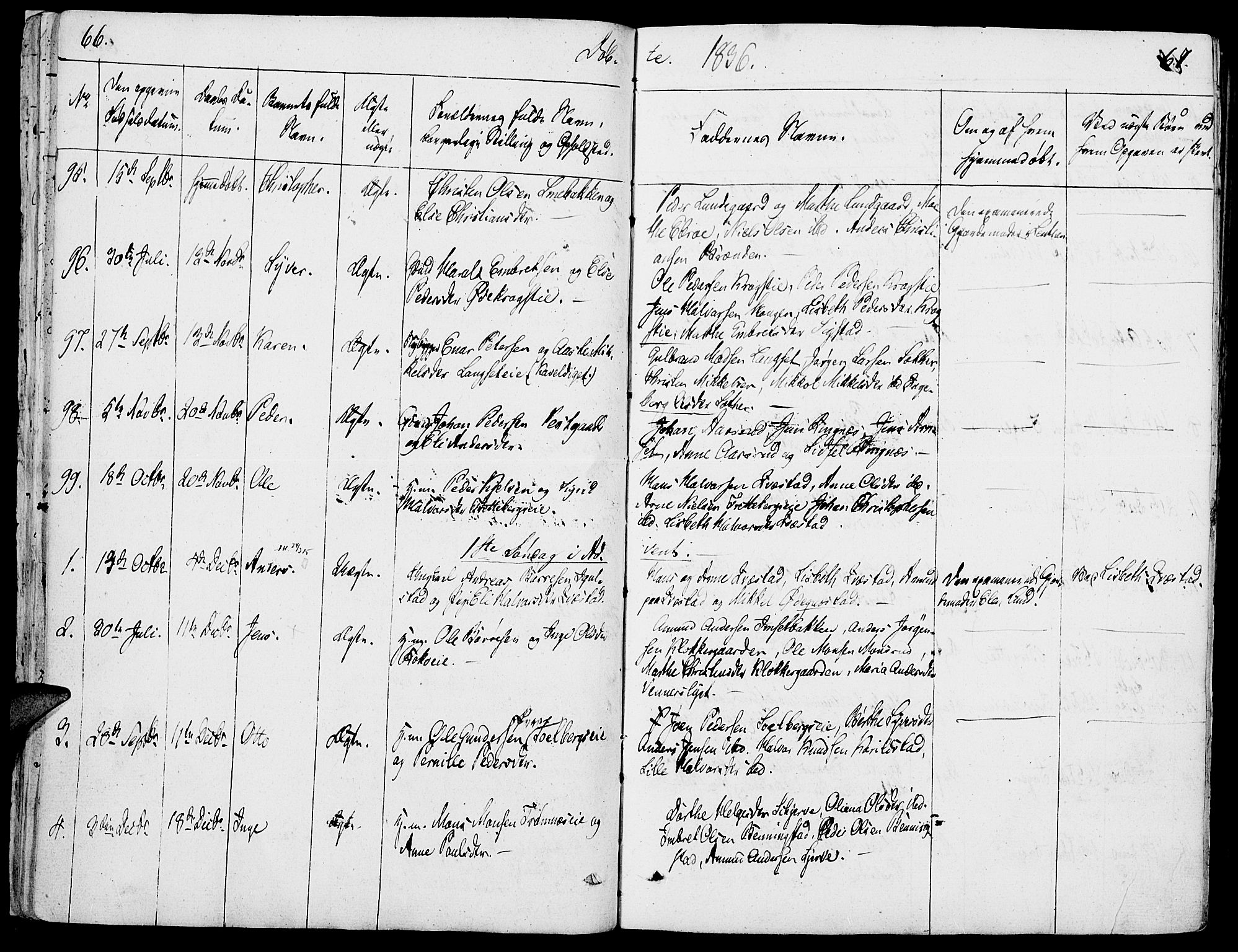 Løten prestekontor, SAH/PREST-022/K/Ka/L0006: Parish register (official) no. 6, 1832-1849, p. 66-67