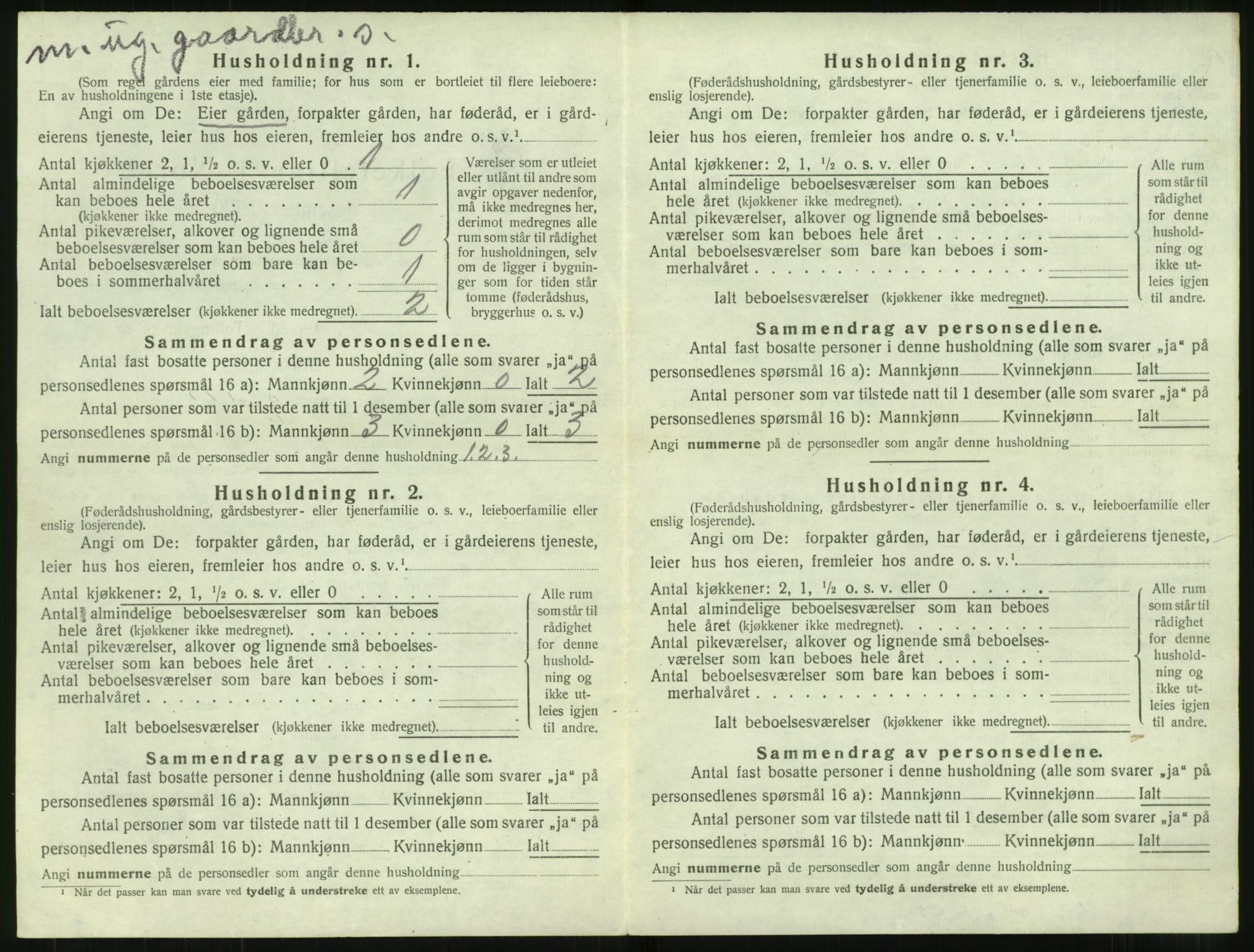 SAT, 1920 census for Stordal, 1920, p. 99