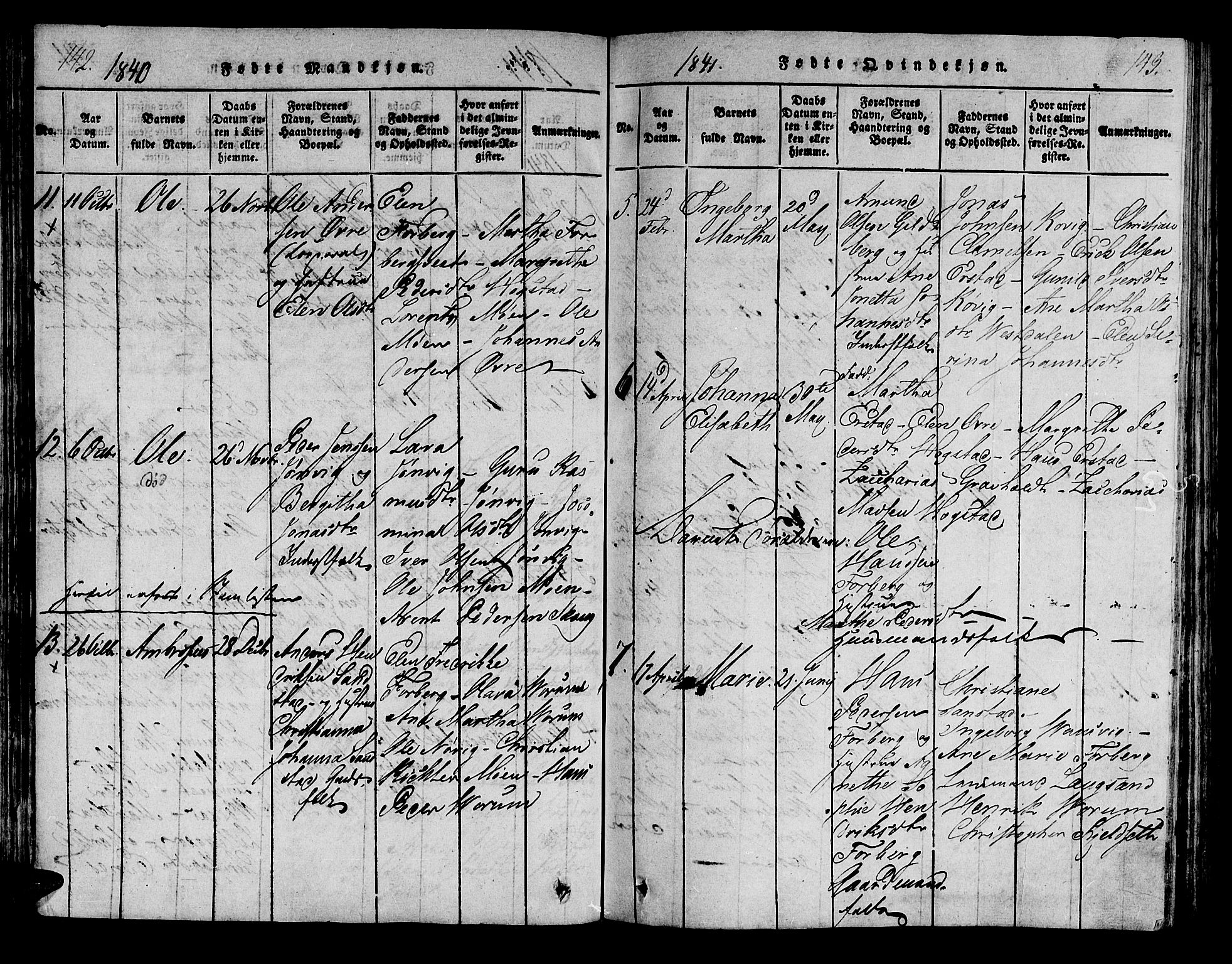 Ministerialprotokoller, klokkerbøker og fødselsregistre - Nord-Trøndelag, SAT/A-1458/722/L0217: Parish register (official) no. 722A04, 1817-1842, p. 142-143