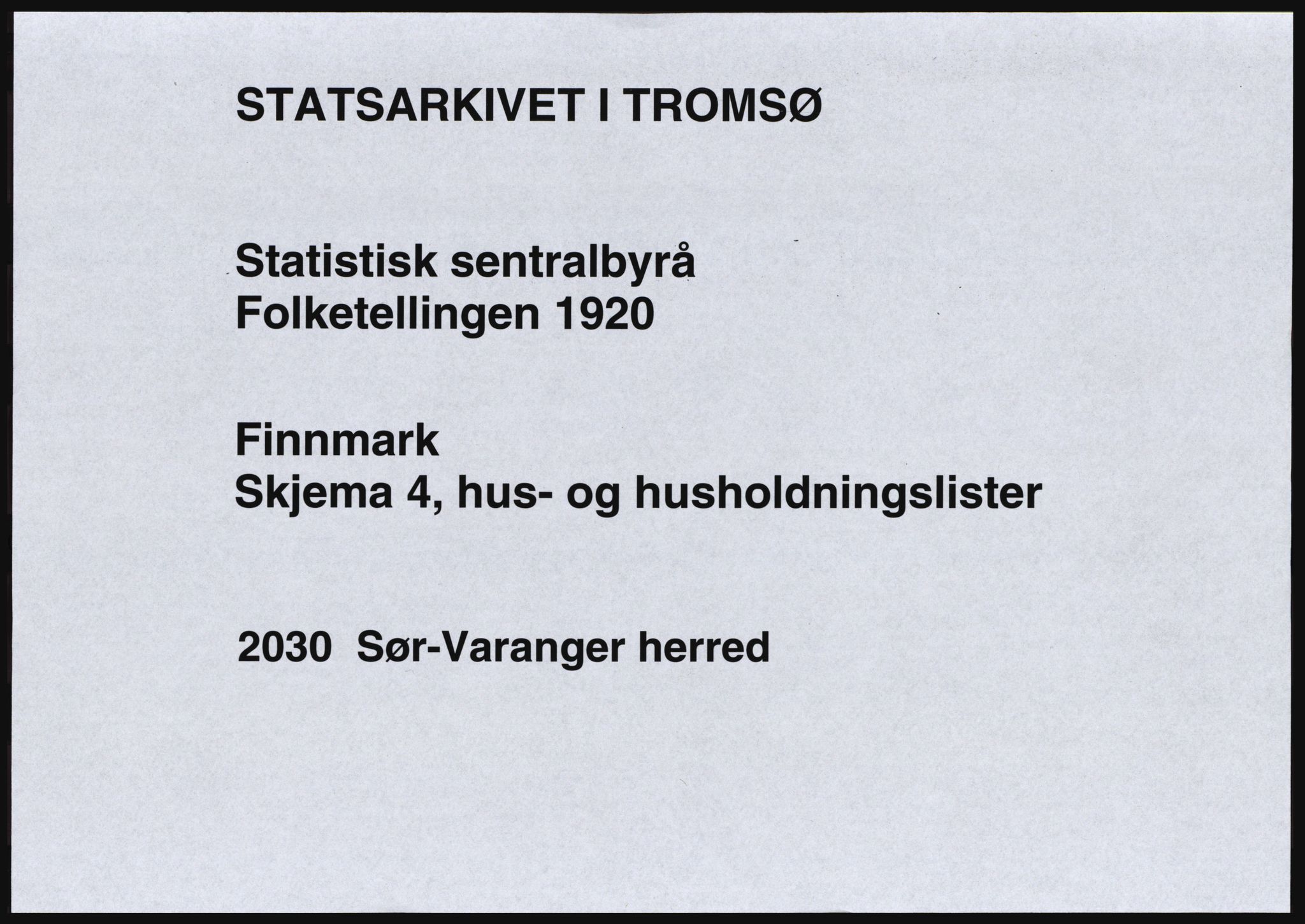 SATØ, 1920 census for Sør-Varanger, 1920, p. 46