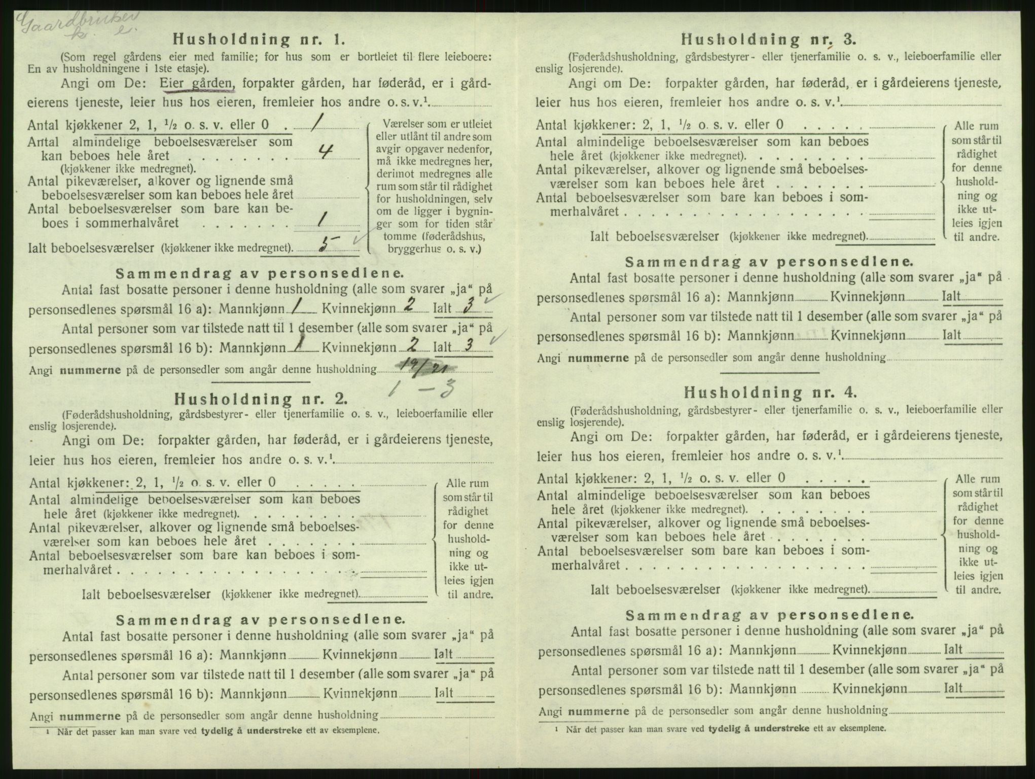 SAT, 1920 census for Velfjord, 1920, p. 46