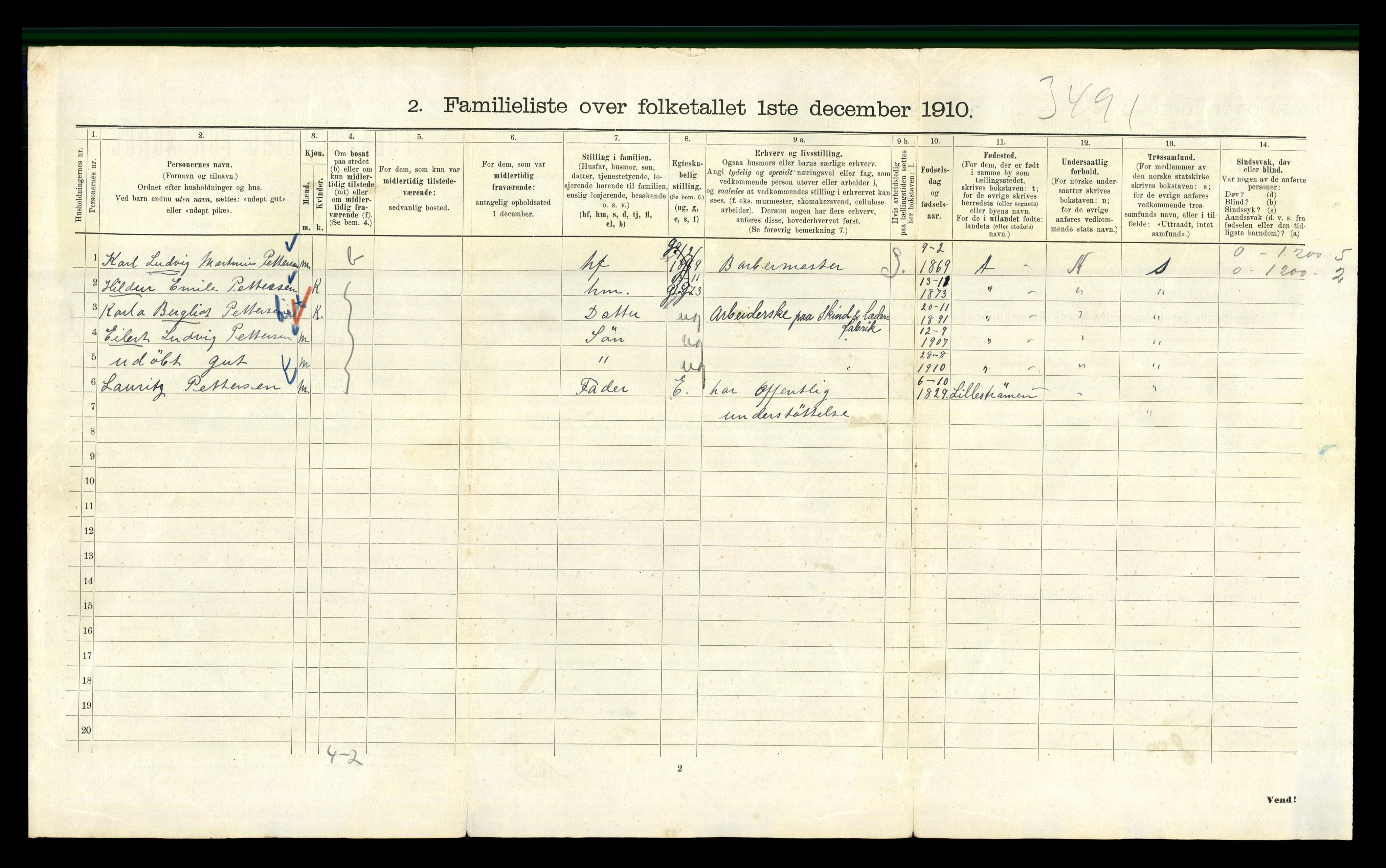 RA, 1910 census for Kristiania, 1910, p. 64920