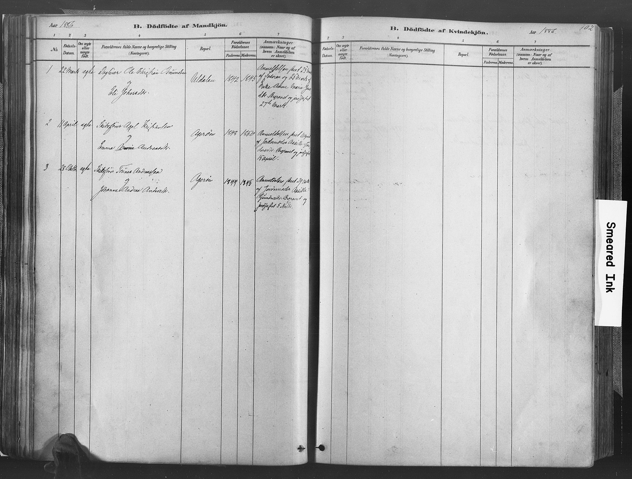 Høvåg sokneprestkontor, SAK/1111-0025/F/Fa/L0005: Parish register (official) no. A 5, 1878-1893, p. 102