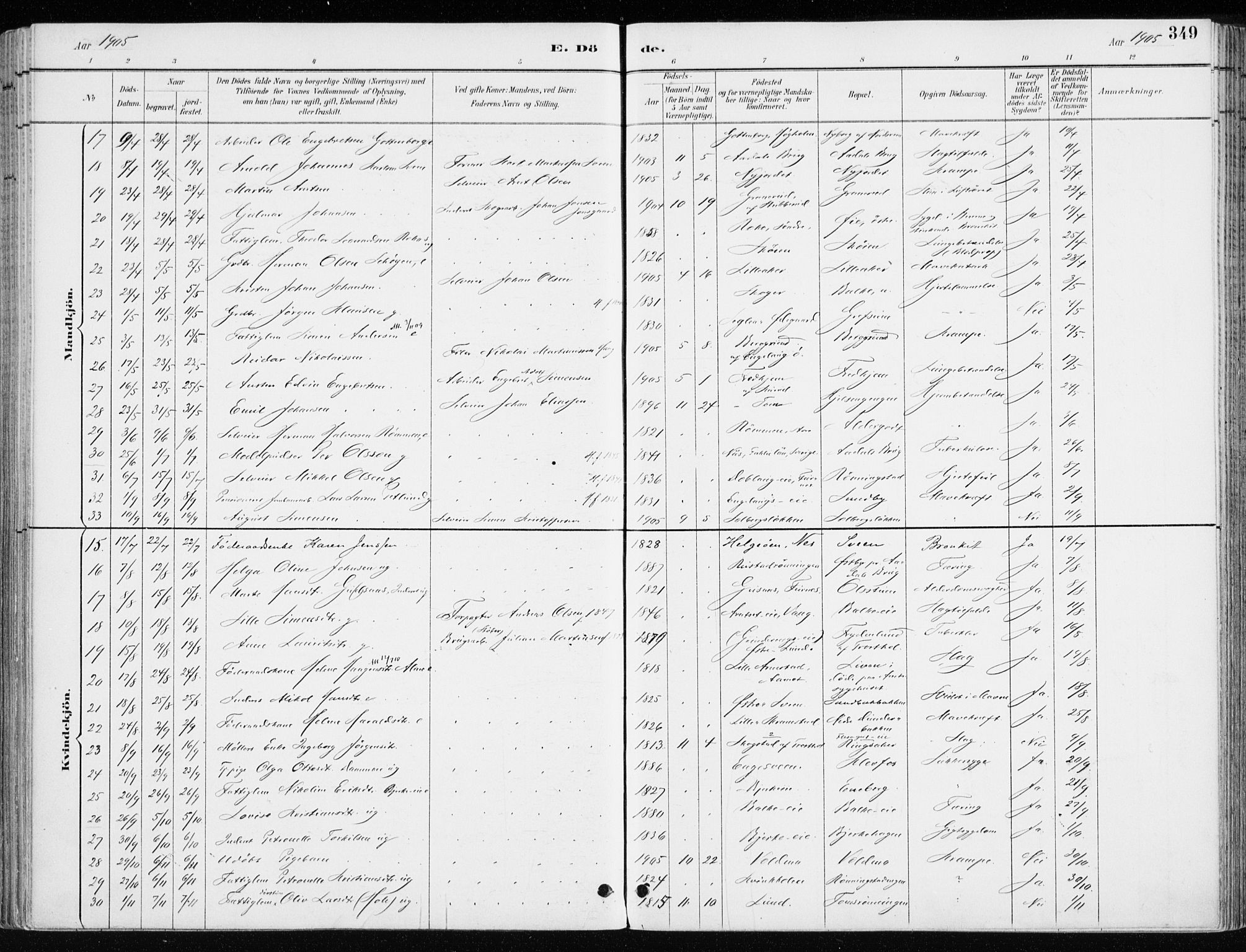 Løten prestekontor, AV/SAH-PREST-022/K/Ka/L0010: Parish register (official) no. 10, 1892-1907, p. 349