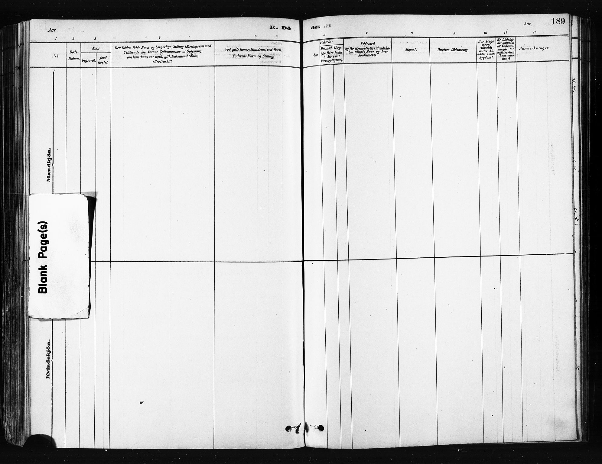 Skjervøy sokneprestkontor, AV/SATØ-S-1300/H/Ha/Haa/L0014kirke: Parish register (official) no. 14, 1878-1894, p. 189