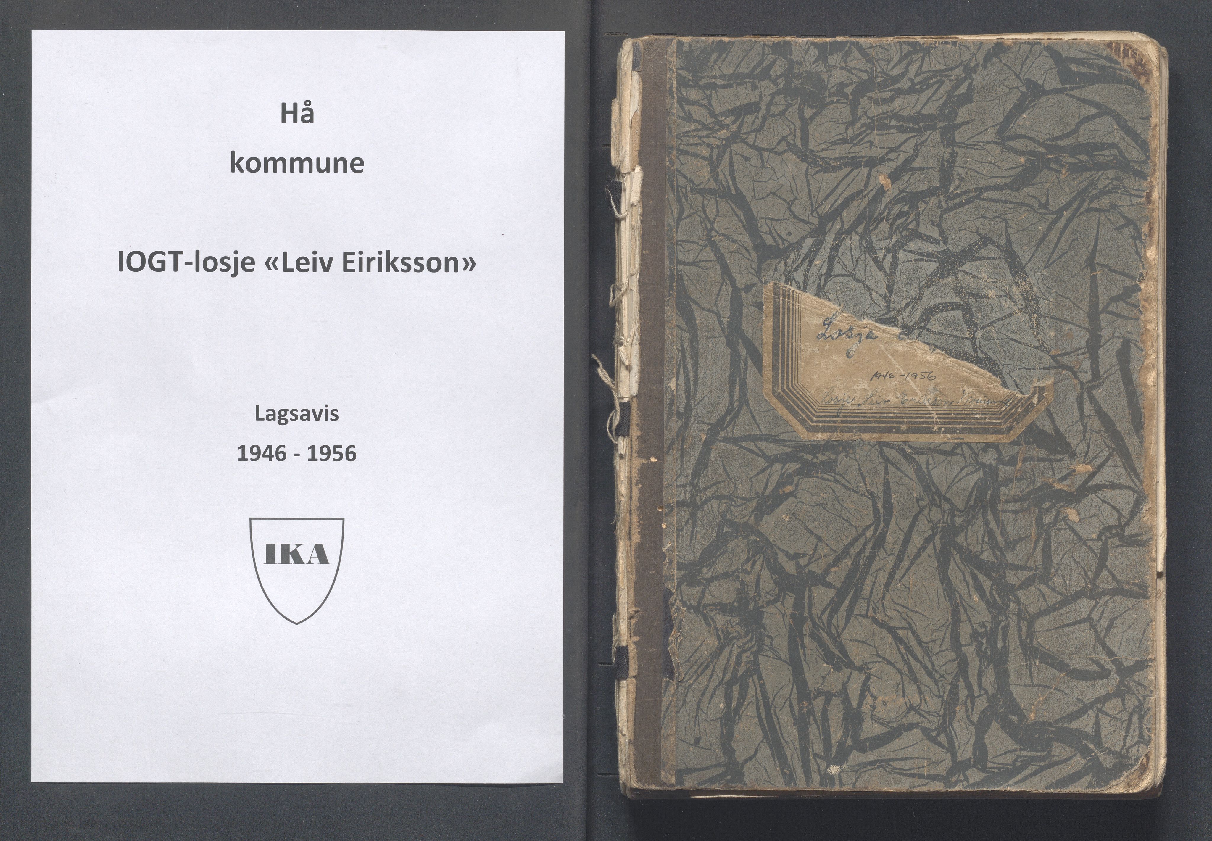 Hå kommune - PA 034  IOGT 41 "Leiv Eiriksson", Brusand, IKAR/K-102304/F/L0001: Håndskrevet blad , 1946-1956, p. 1