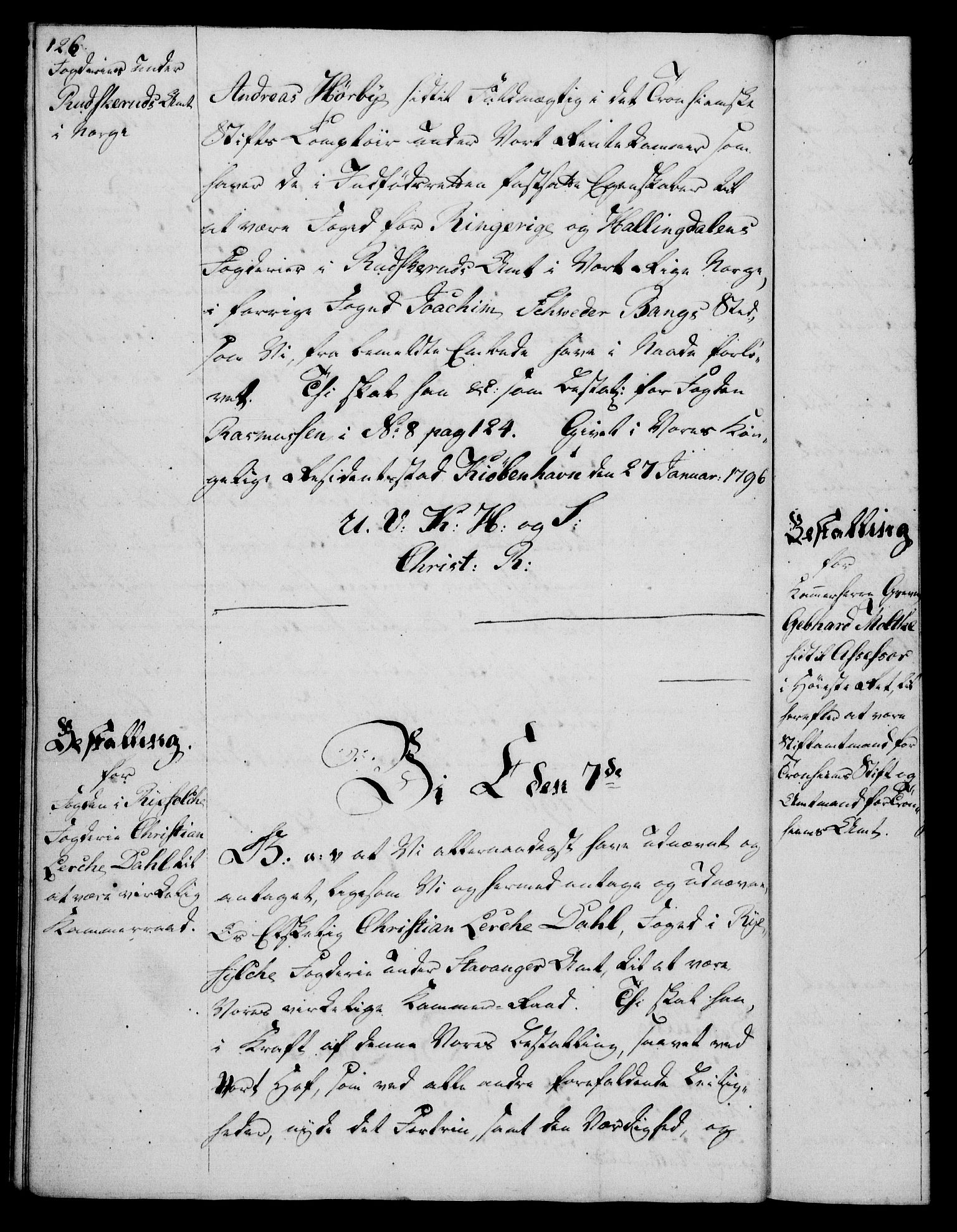 Rentekammeret, Kammerkanselliet, RA/EA-3111/G/Gg/Gge/L0006: Norsk bestallingsprotokoll med register (merket RK 53.30), 1773-1814, p. 126