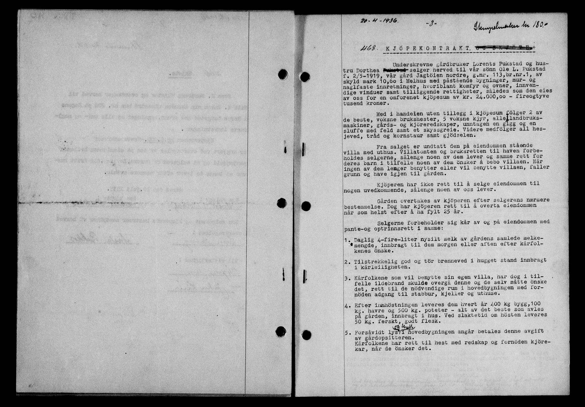 Gauldal sorenskriveri, SAT/A-0014/1/2/2C/L0045: Mortgage book no. 47-49, 1935-1936, Deed date: 20.04.1936