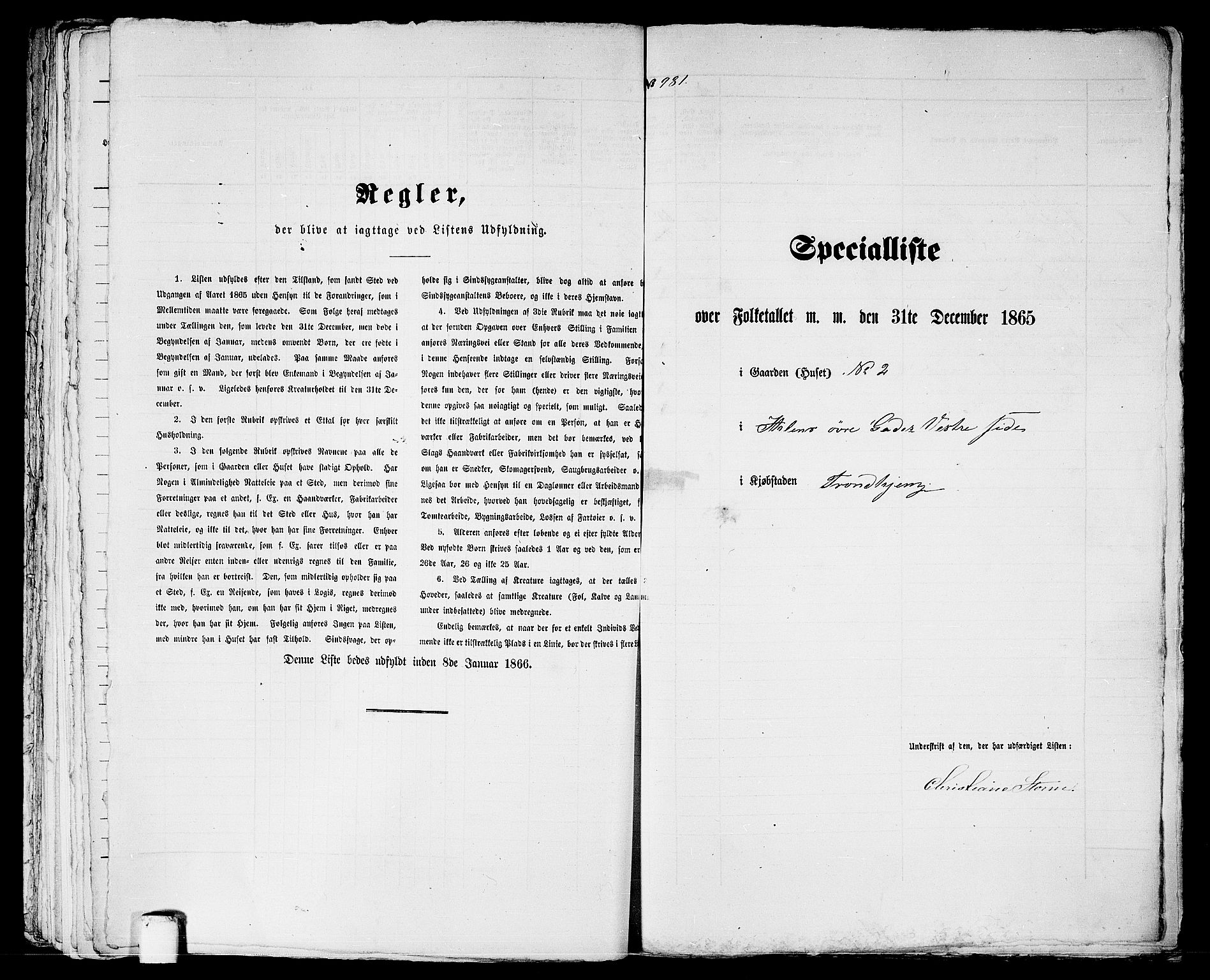 RA, 1865 census for Trondheim, 1865, p. 2041