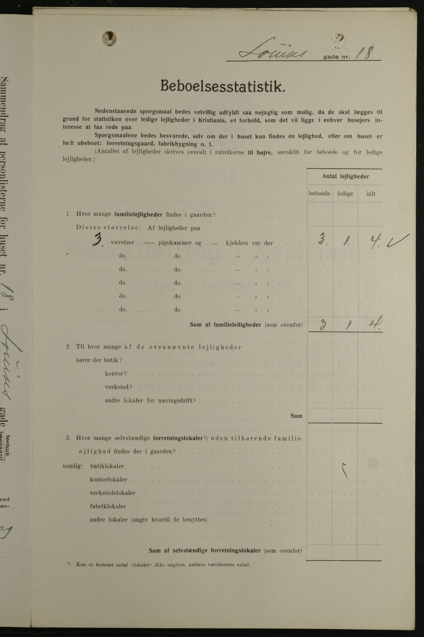 OBA, Municipal Census 1908 for Kristiania, 1908, p. 52288