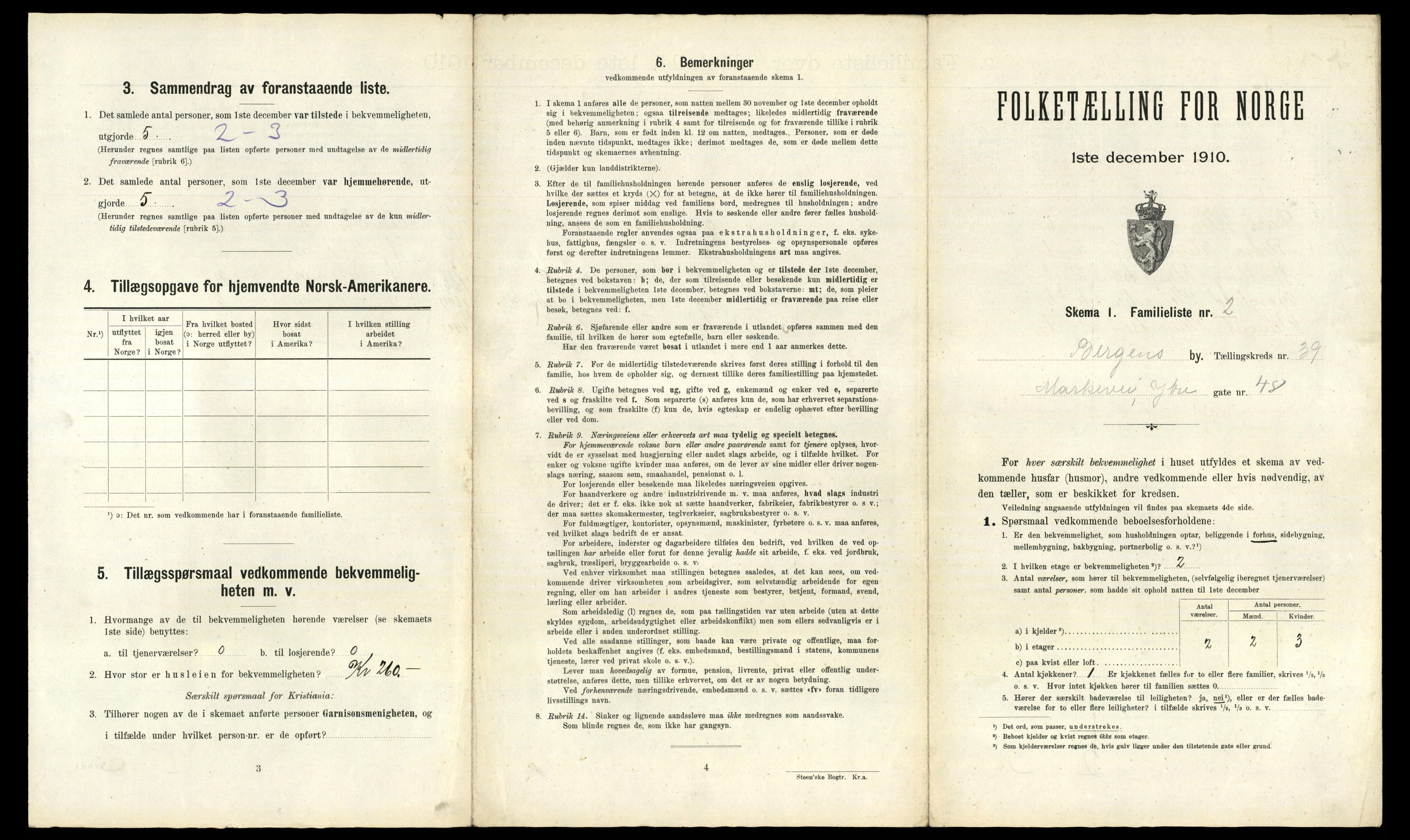 RA, 1910 census for Bergen, 1910, p. 13443