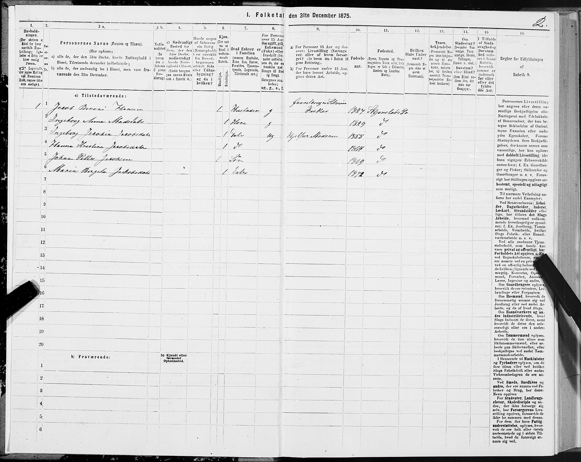 SAT, 1875 census for 1842P Skjerstad, 1875, p. 1002