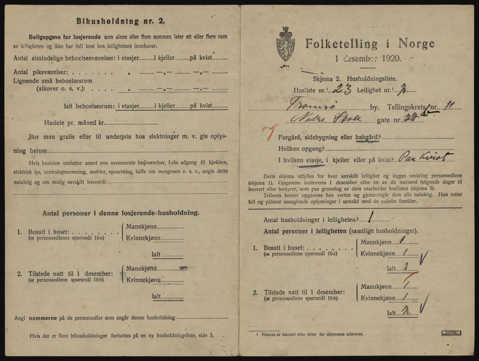 SATØ, 1920 census for Tromsø, 1920, p. 5665