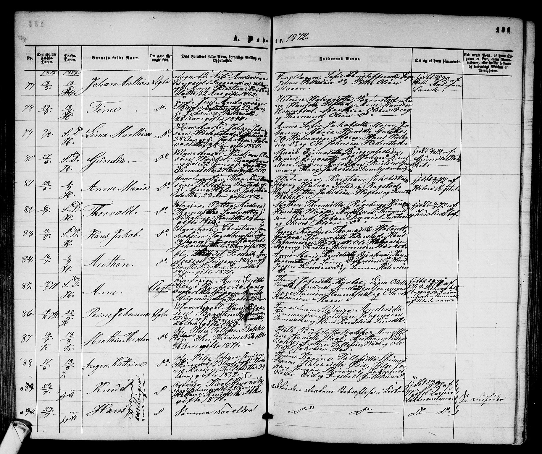 Sandsvær kirkebøker, AV/SAKO-A-244/G/Ga/L0005: Parish register (copy) no. I 5, 1857-1873, p. 136