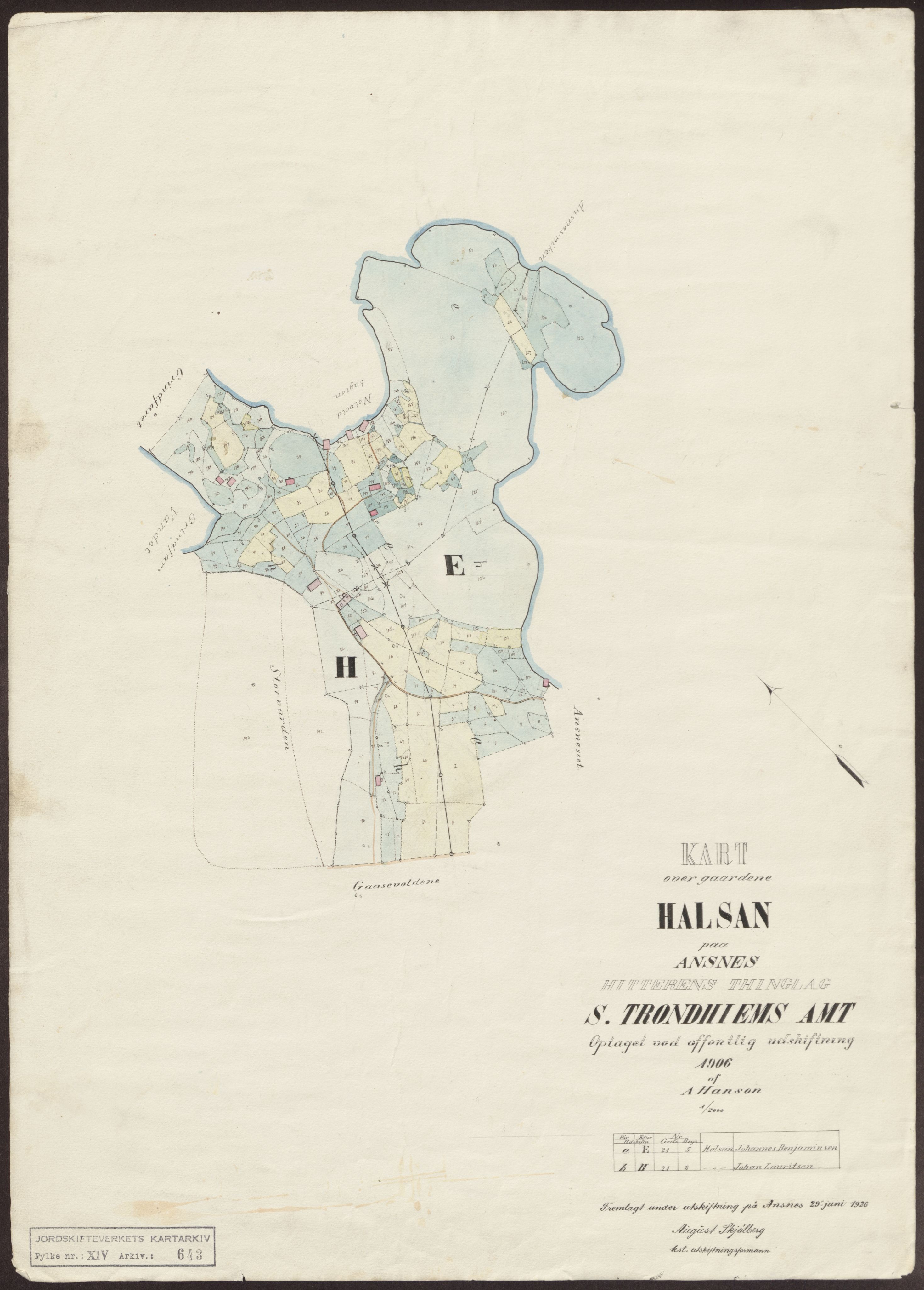 Jordskifteverkets kartarkiv, RA/S-3929/T, 1859-1988, p. 912