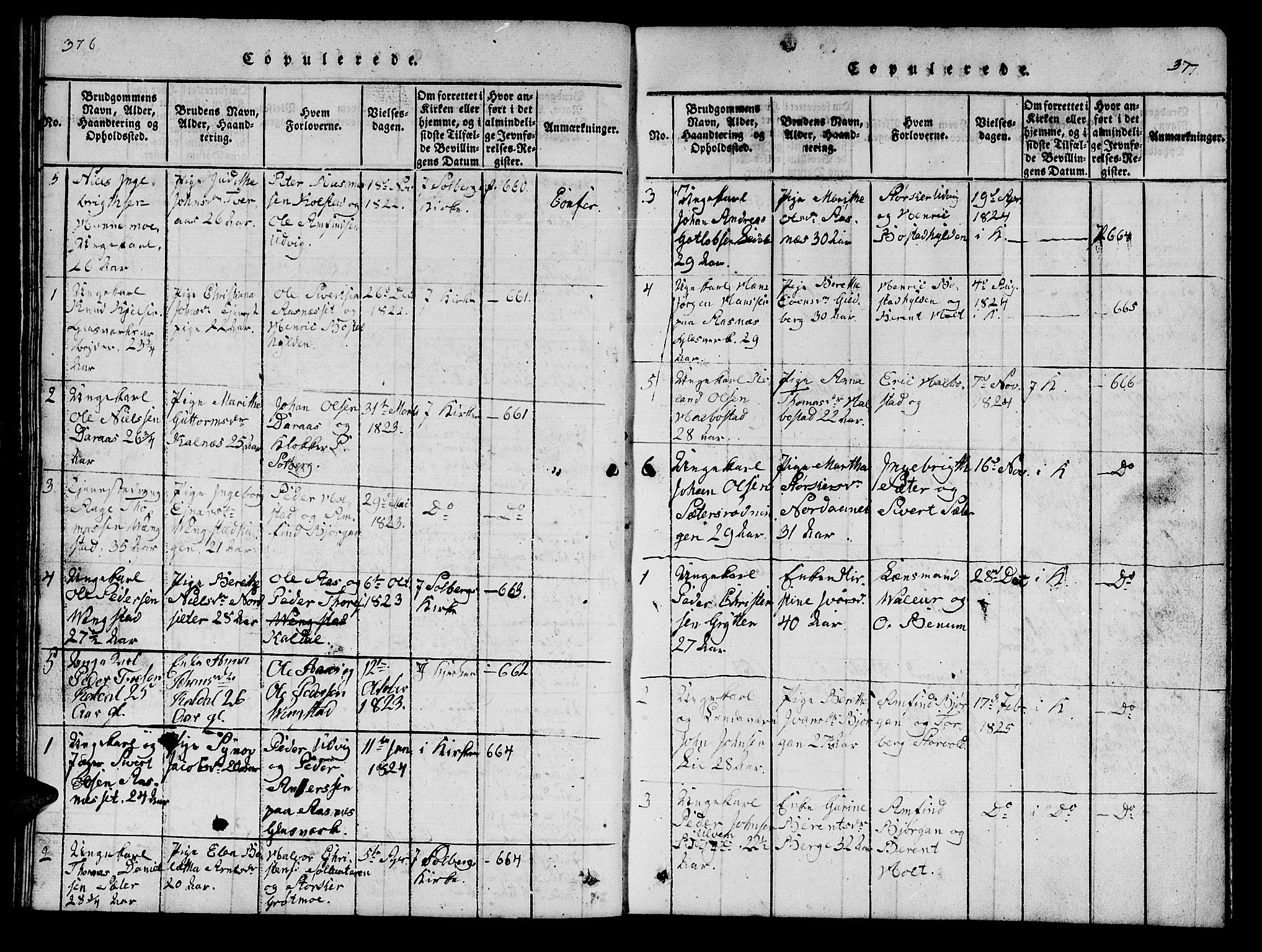 Ministerialprotokoller, klokkerbøker og fødselsregistre - Nord-Trøndelag, AV/SAT-A-1458/742/L0411: Parish register (copy) no. 742C02, 1817-1825, p. 376-377