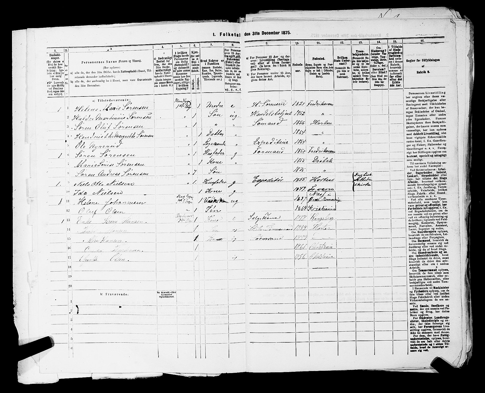 RA, 1875 census for 0301 Kristiania, 1875, p. 7956