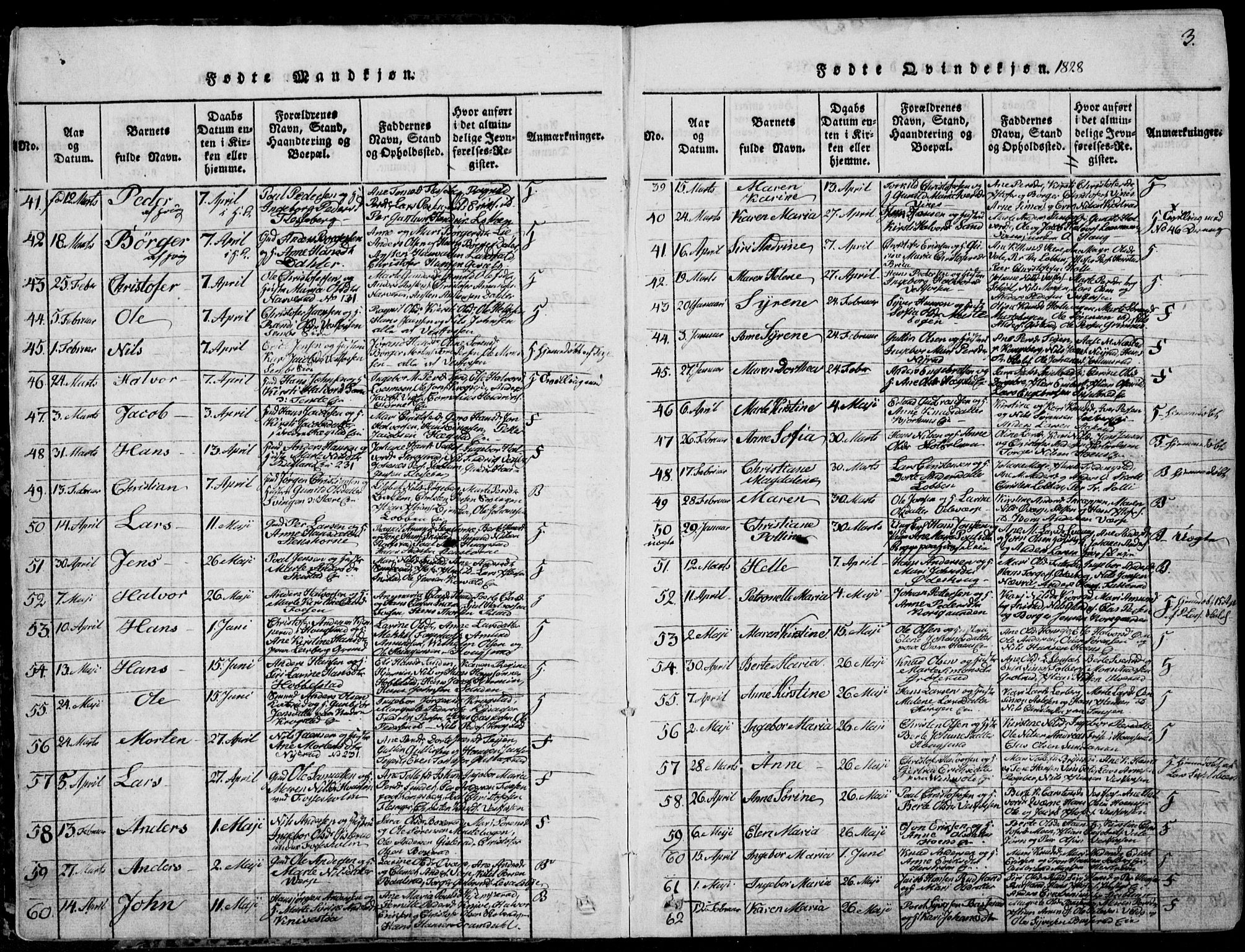 Eiker kirkebøker, AV/SAKO-A-4/F/Fa/L0012: Parish register (official) no. I 12, 1827-1832, p. 3