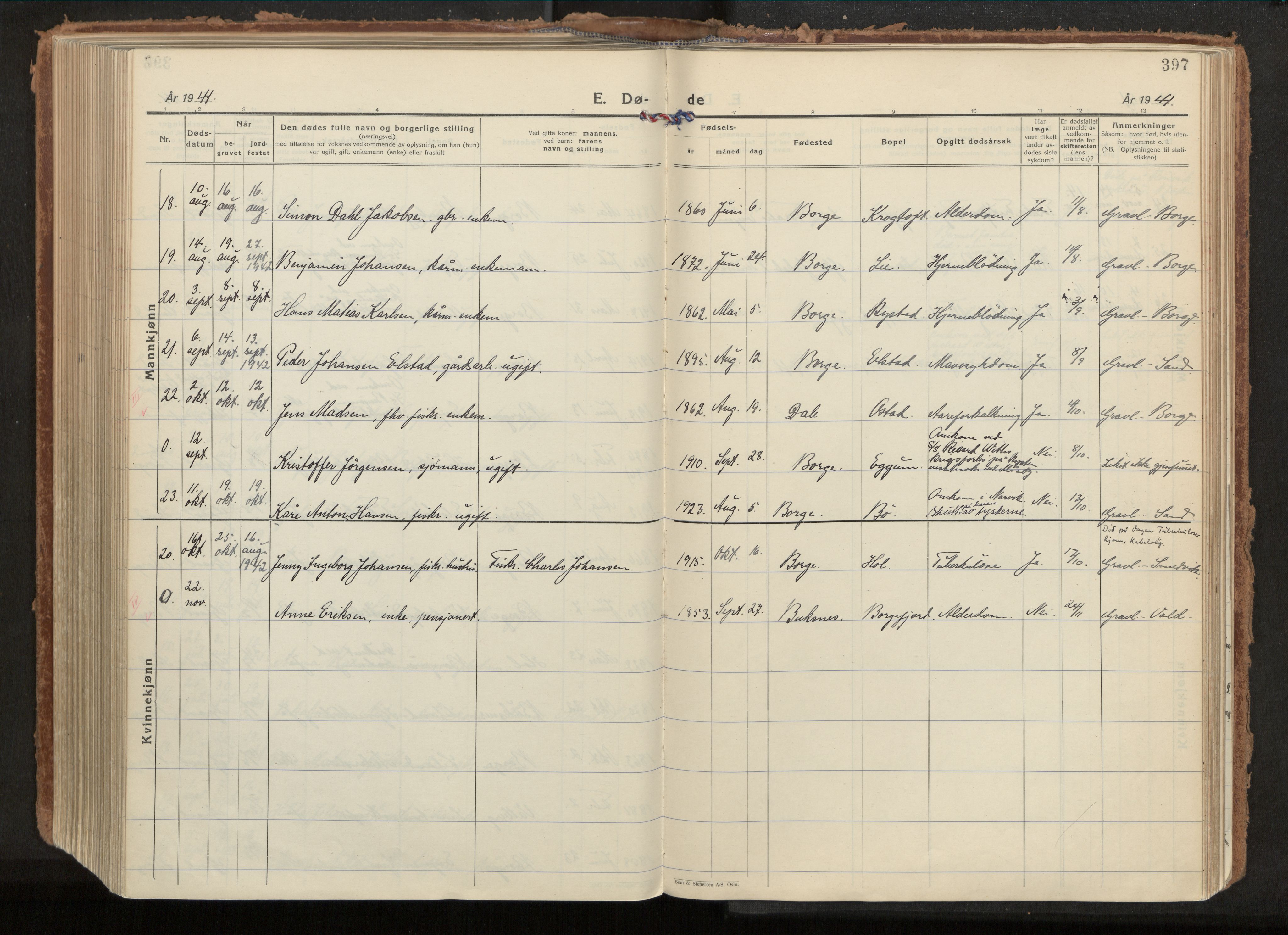 Ministerialprotokoller, klokkerbøker og fødselsregistre - Nordland, AV/SAT-A-1459/880/L1137: Parish register (official) no. 880A11, 1927-1944, p. 397