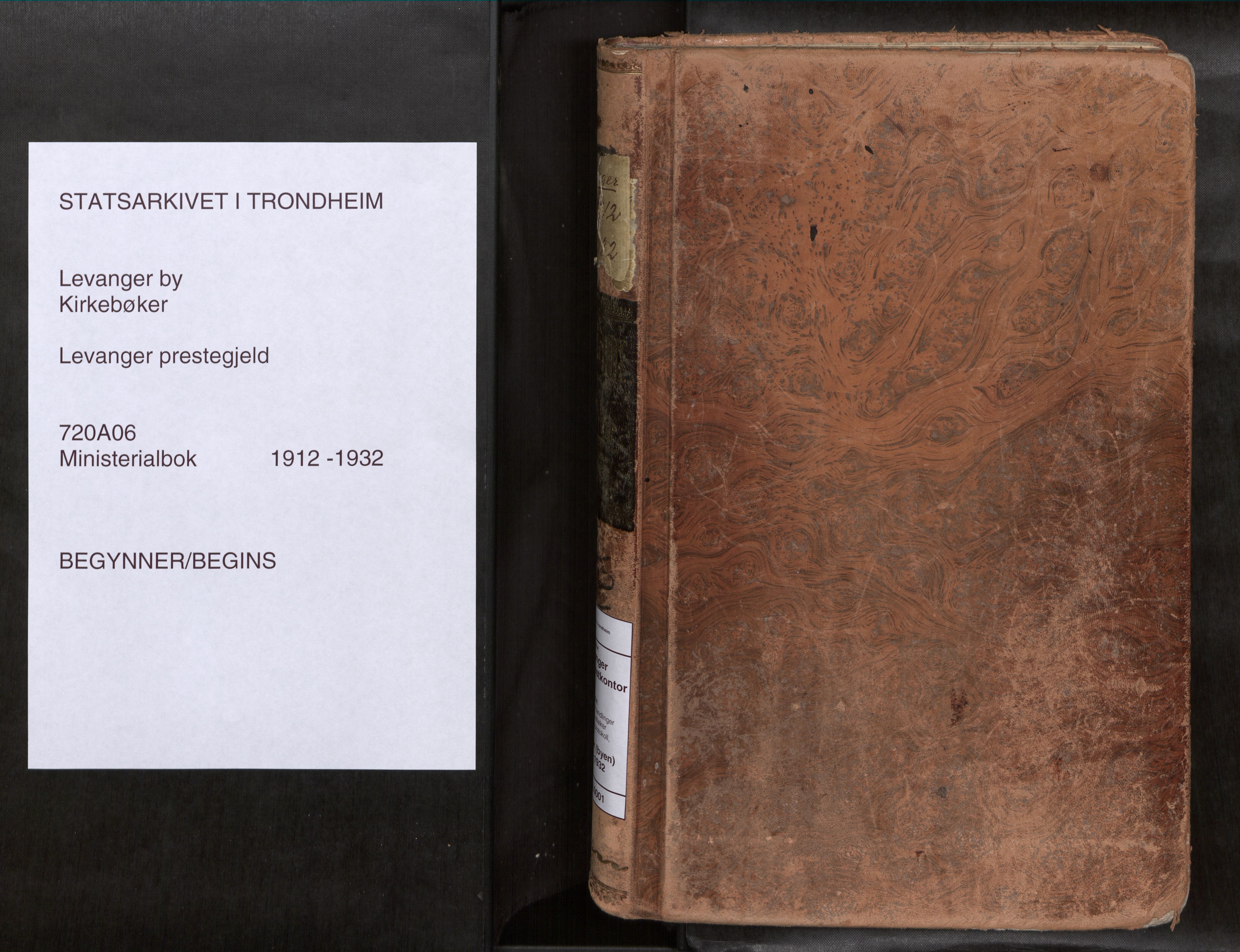 Levanger sokneprestkontor, SAT/A-1301/2/H/Haa/L0001: Parish register (official) no. 1, 1912-1932