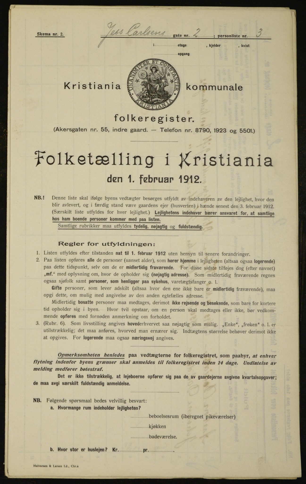 OBA, Municipal Census 1912 for Kristiania, 1912, p. 47283