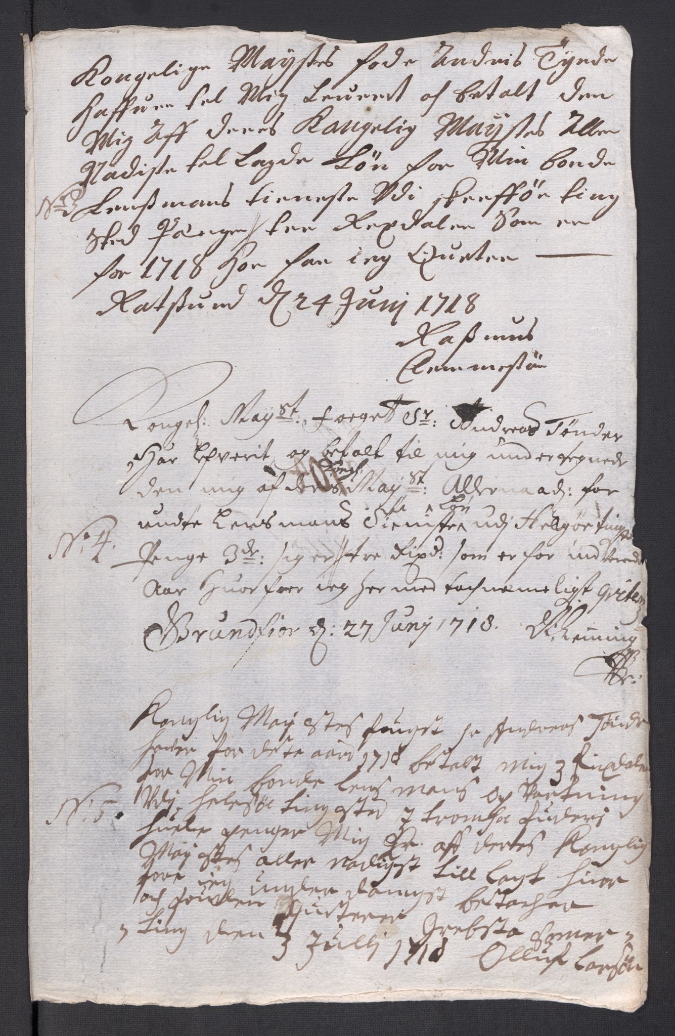 Rentekammeret inntil 1814, Reviderte regnskaper, Fogderegnskap, AV/RA-EA-4092/R68/L4764: Fogderegnskap Senja og Troms, 1718, p. 425