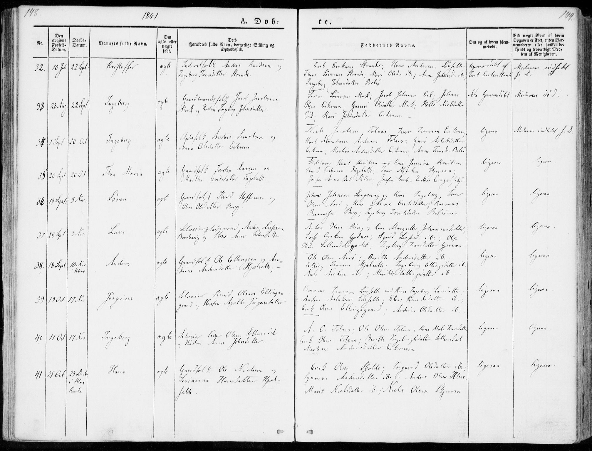 Ministerialprotokoller, klokkerbøker og fødselsregistre - Møre og Romsdal, AV/SAT-A-1454/555/L0653: Parish register (official) no. 555A04, 1843-1869, p. 148-149